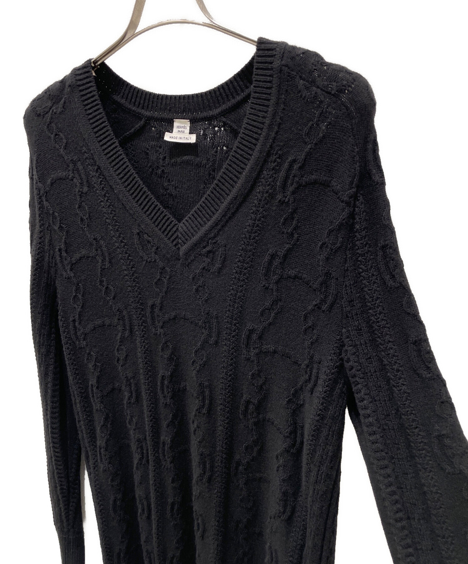 中古・古着通販】HERMES (エルメス) カシミヤ混シェーヌダンクルニット