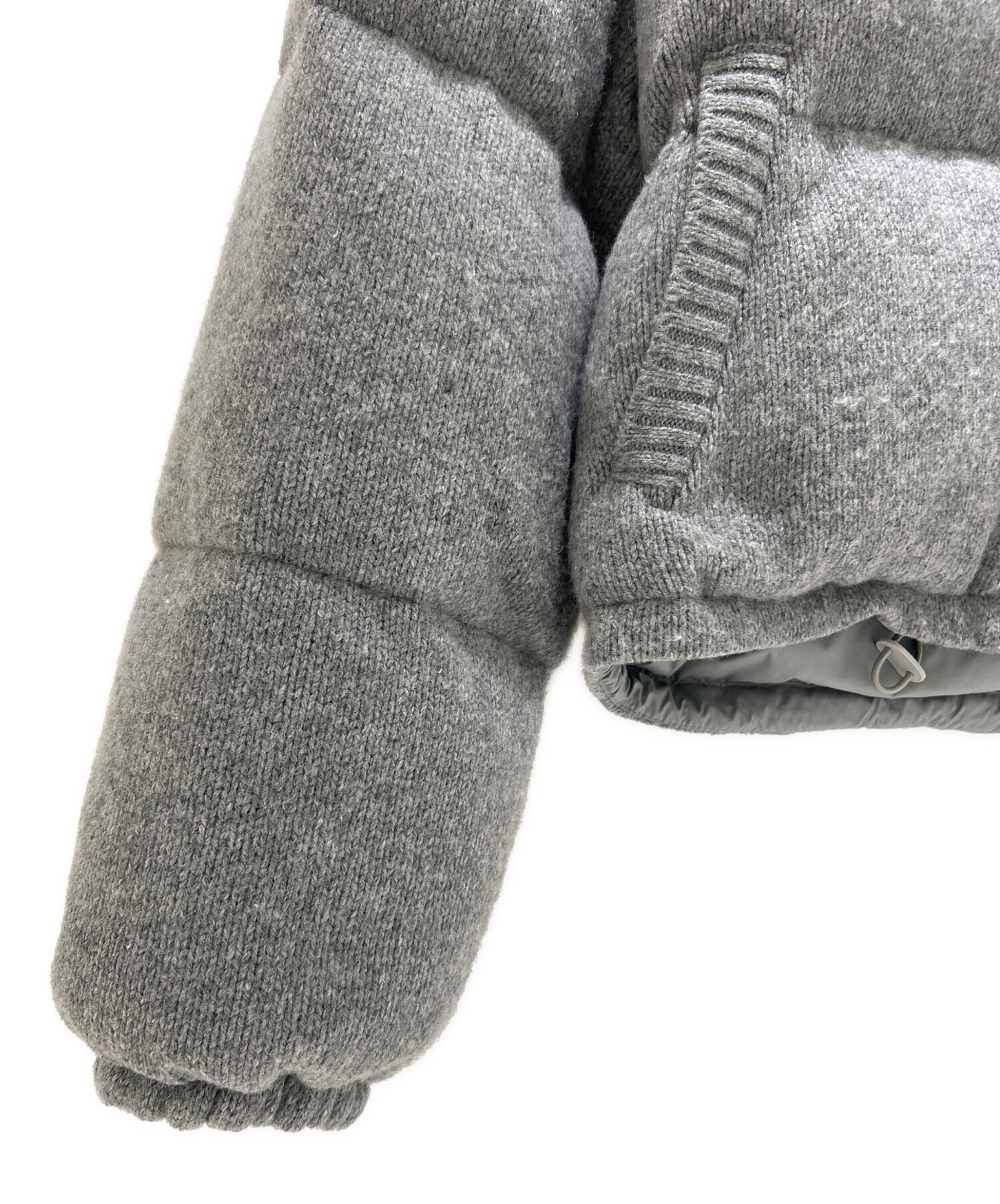 中古・古着通販】PRADA (プラダ) ニットダウンジャケット グレー