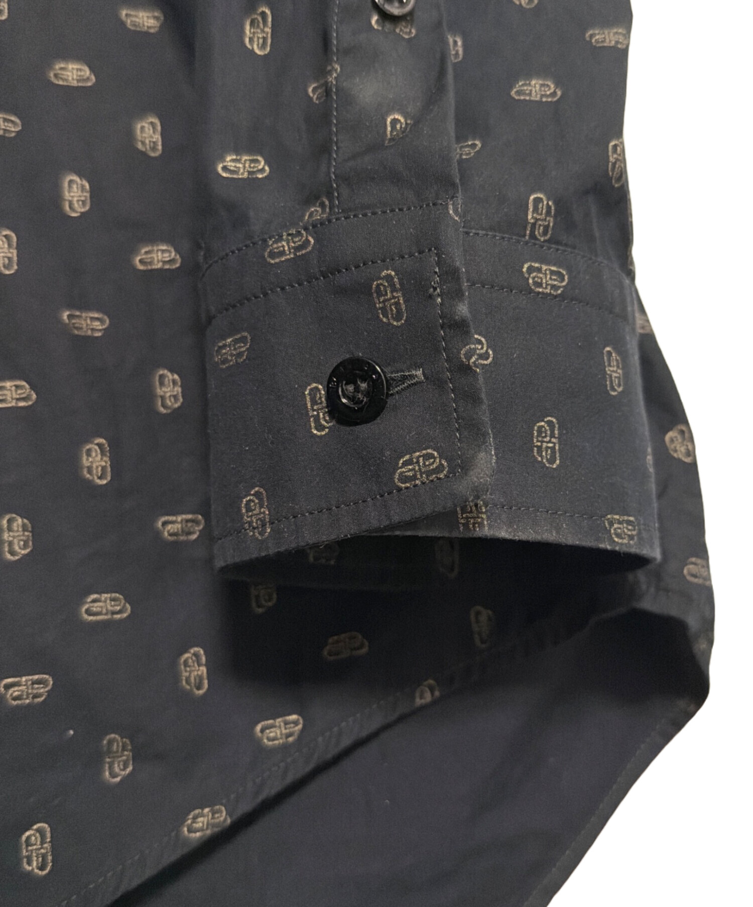 中古・古着通販】BALENCIAGA (バレンシアガ) BB logo shirt ブラック