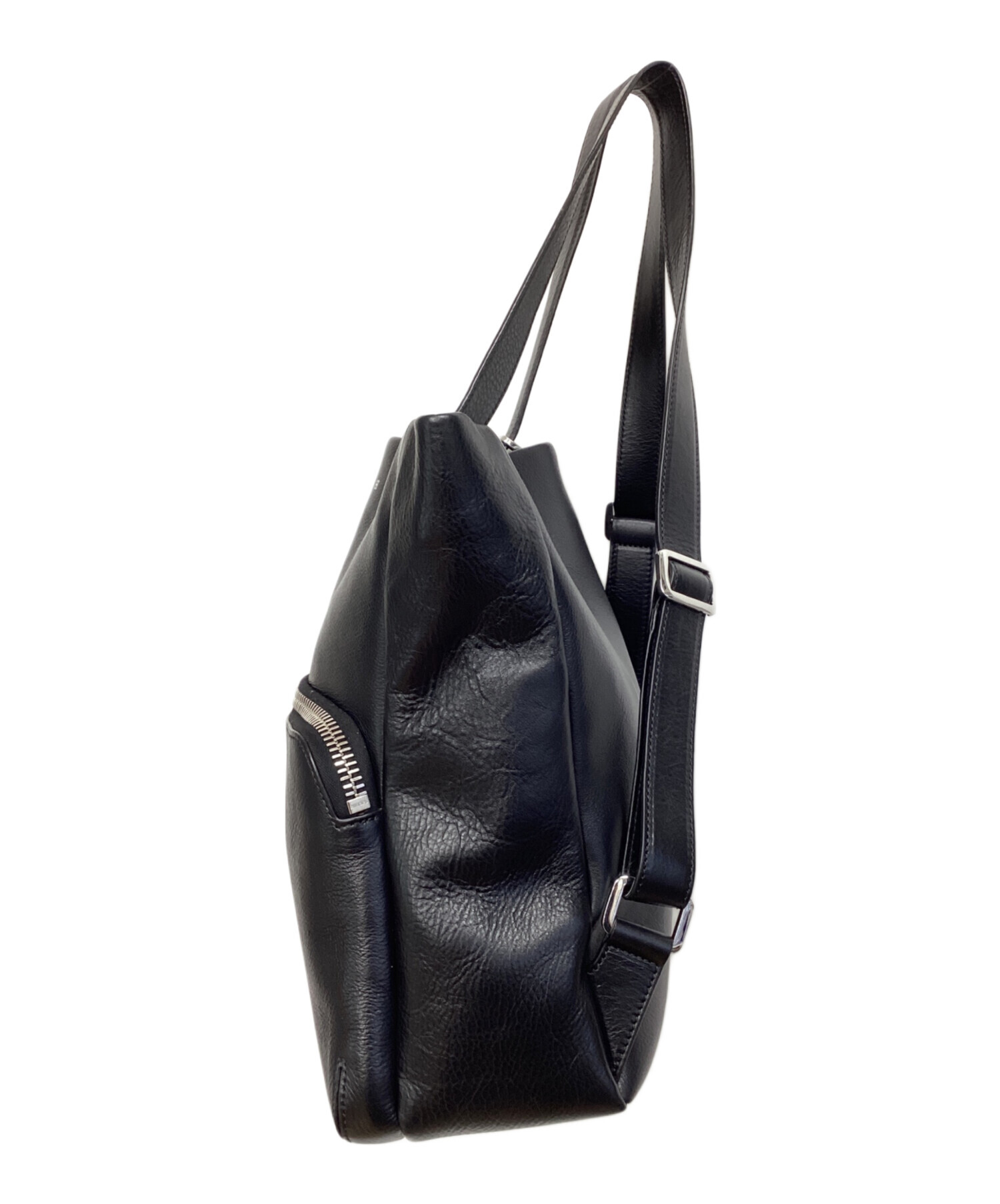 中古・古着通販】HIROFU (ヒロフ) レザーリュック ブラック｜ブランド