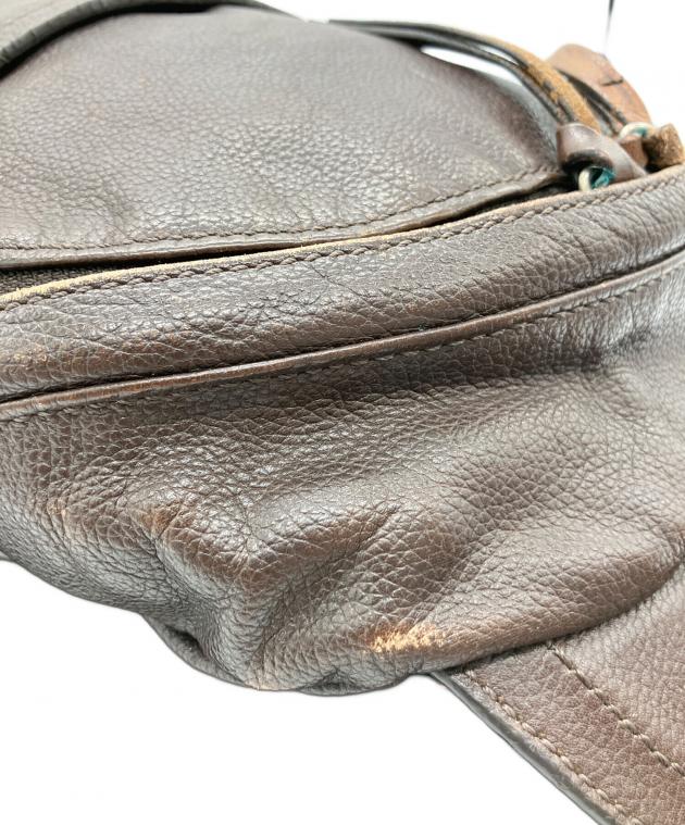 中古・古着通販】COACH (コーチ) レザーボディーバッグ ブラウン