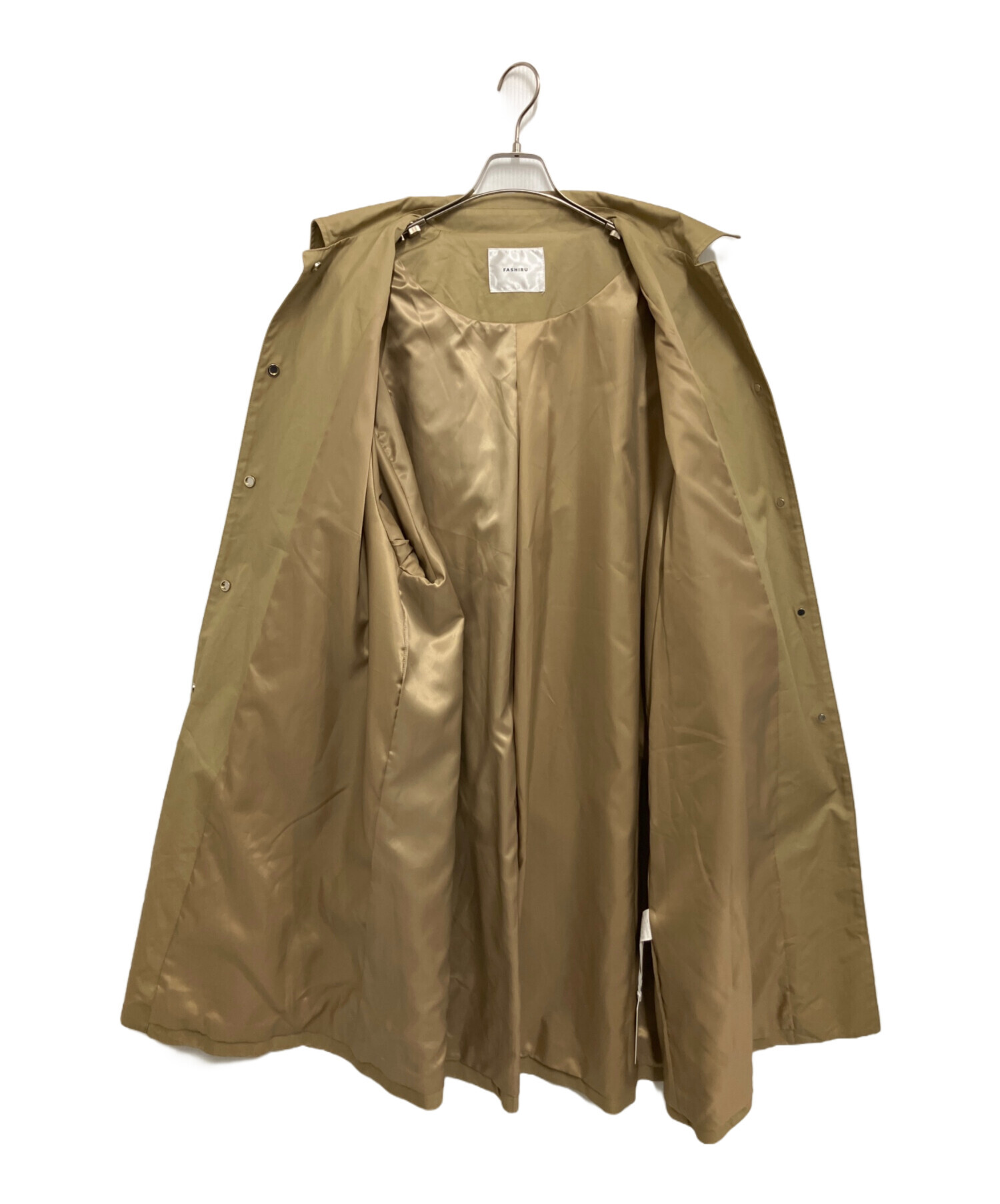 中古・古着通販】FASHIRU (ファシル) ステンカラーコート ベージュ