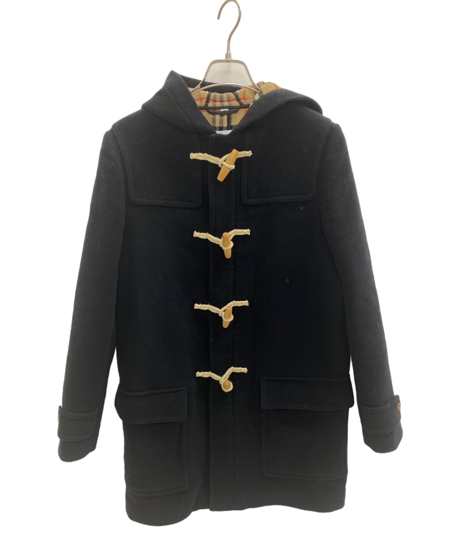 中古・古着通販】BURBERRY (バーバリー) ダッフルコート ブラック