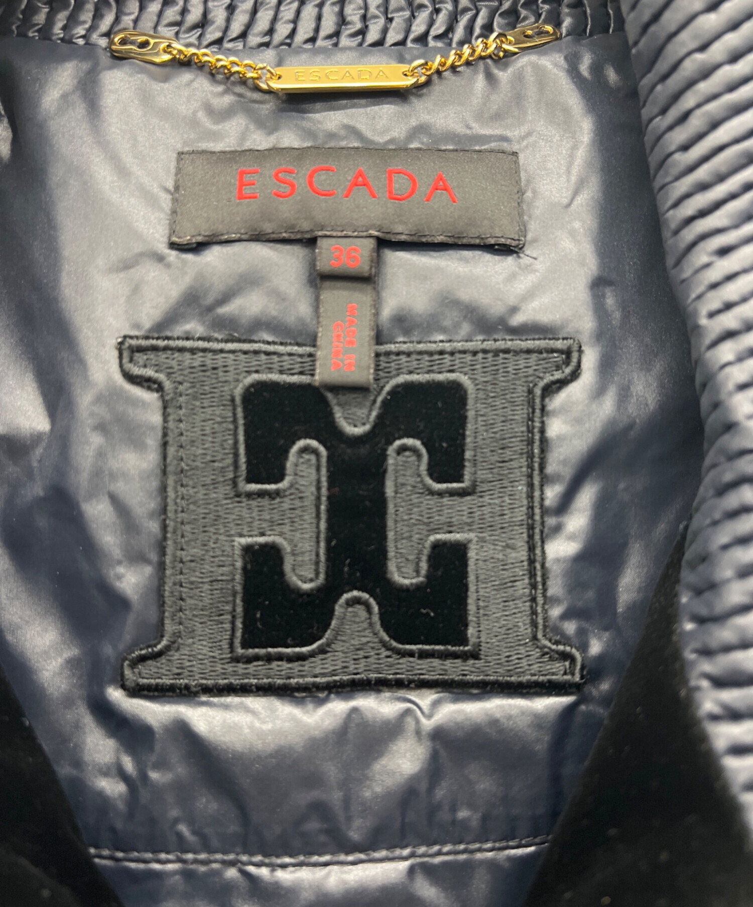 中古・古着通販】ESCADA (エスカーダ) ダウンジャケット ネイビー