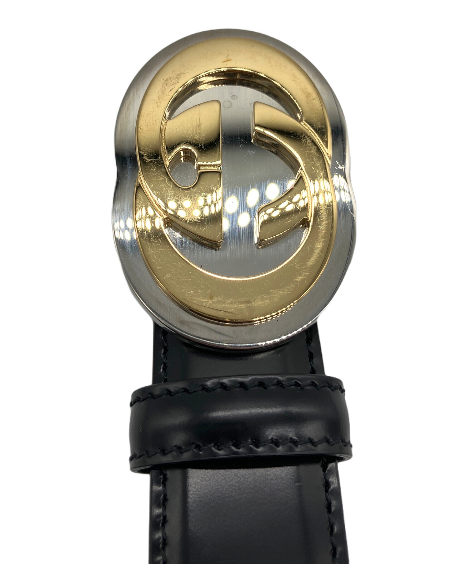 中古・古着通販】GUCCI (グッチ) インターロッキングGレザーベルト