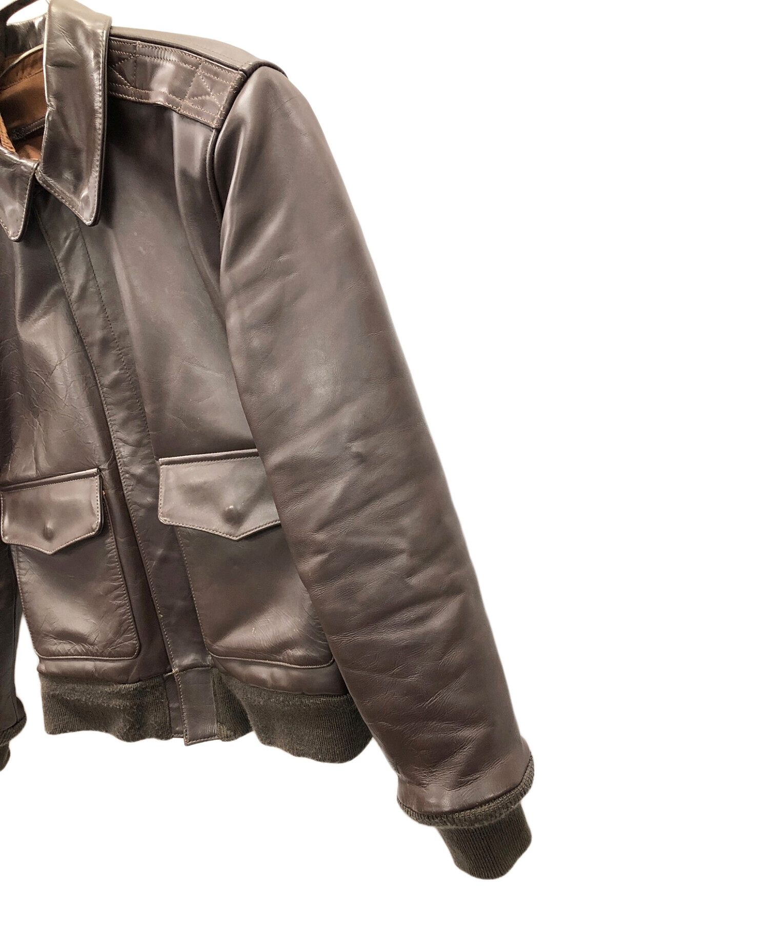 中古・古着通販】MORGAN (モーガン) A-2フライトジャケット ブラウン