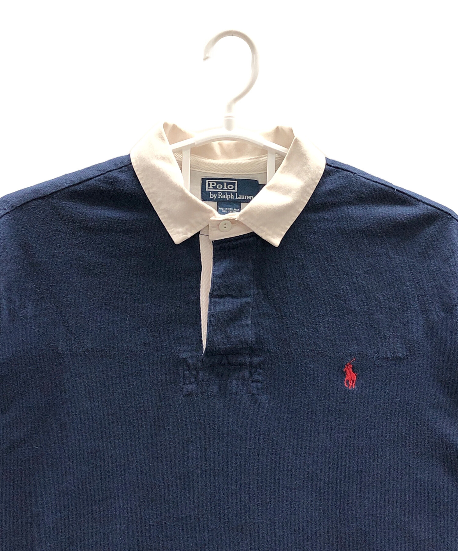 Polo by Ralph Lauren ラガーシャツ XL ネイビー/ホワイト Polo by