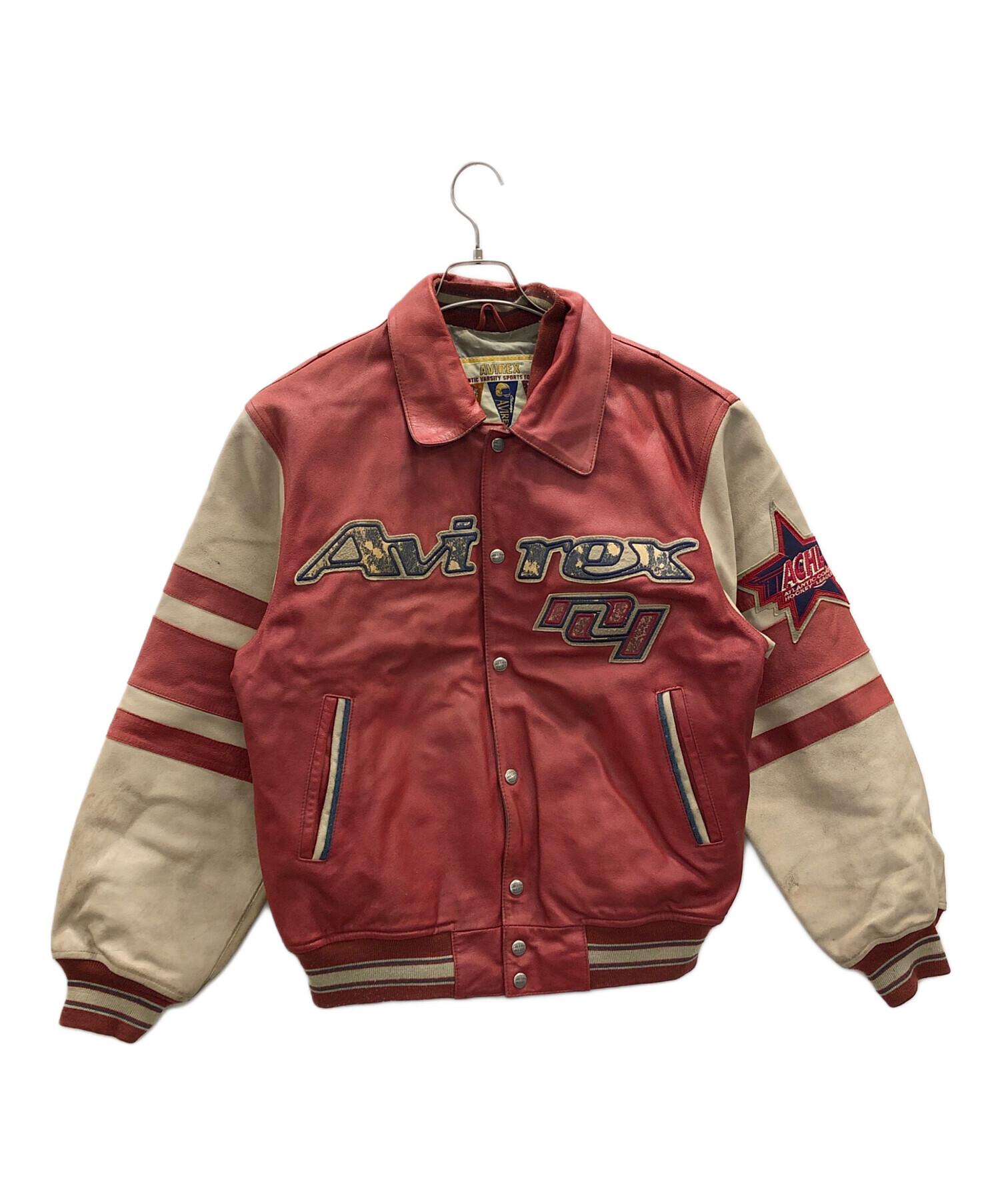 中古・古着通販】AVIREX (アヴィレックス) スタジャン レッド サイズ:M