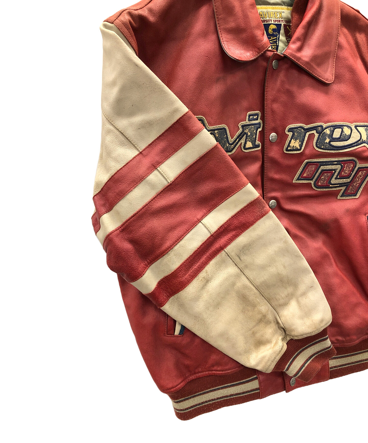 中古・古着通販】AVIREX (アヴィレックス) スタジャン レッド サイズ:M