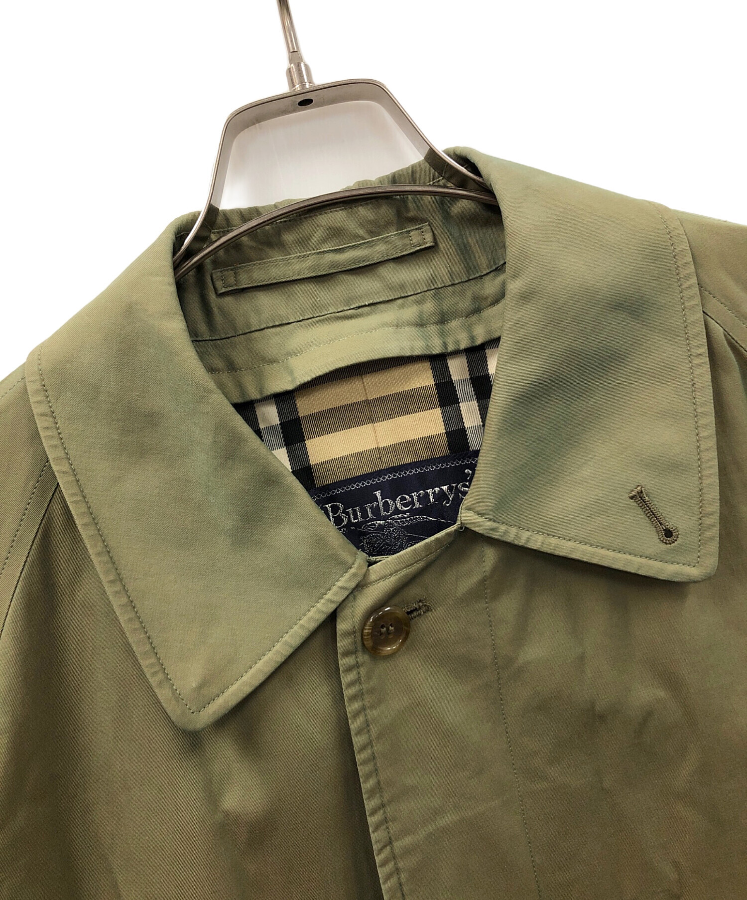 中古・古着通販】BURBERRY (バーバリー) ステンカラーコート オリーブ