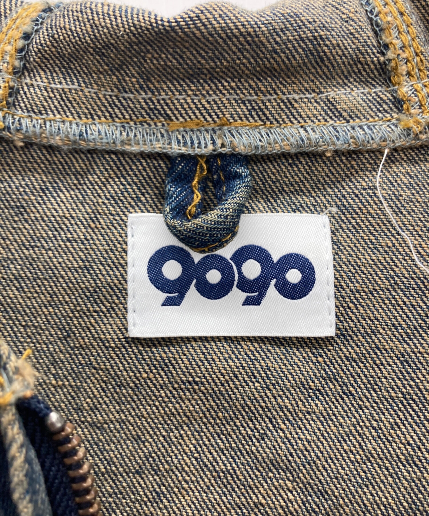 中古・古着通販】9090 (9090) デニムジップパーカー ブルー サイズ:XL