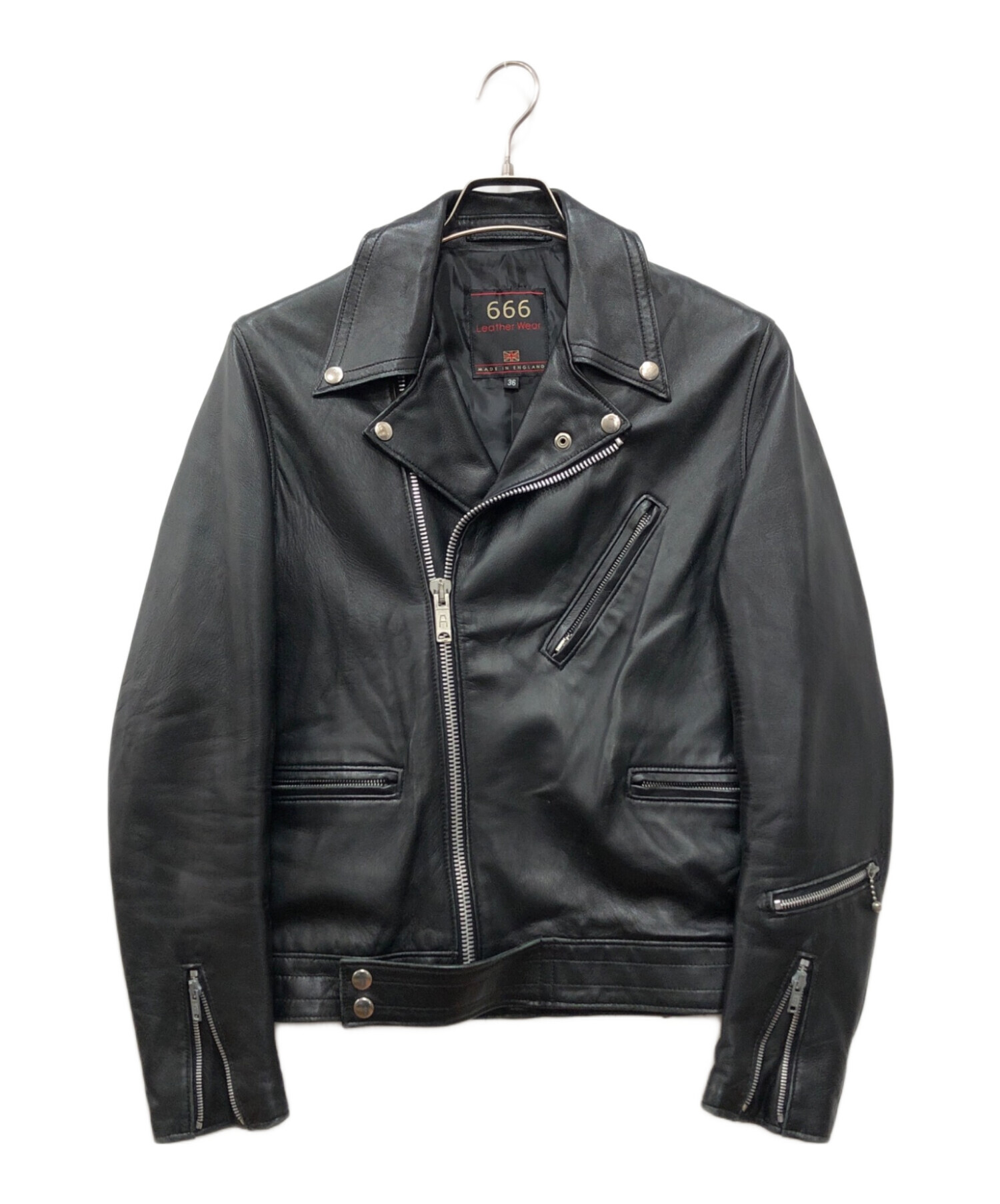 中古・古着通販】666 (666) レザーダブルライダースジャケット