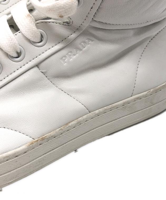 中古・古着通販】PRADA (プラダ) サイドジップハイカットスニーカー