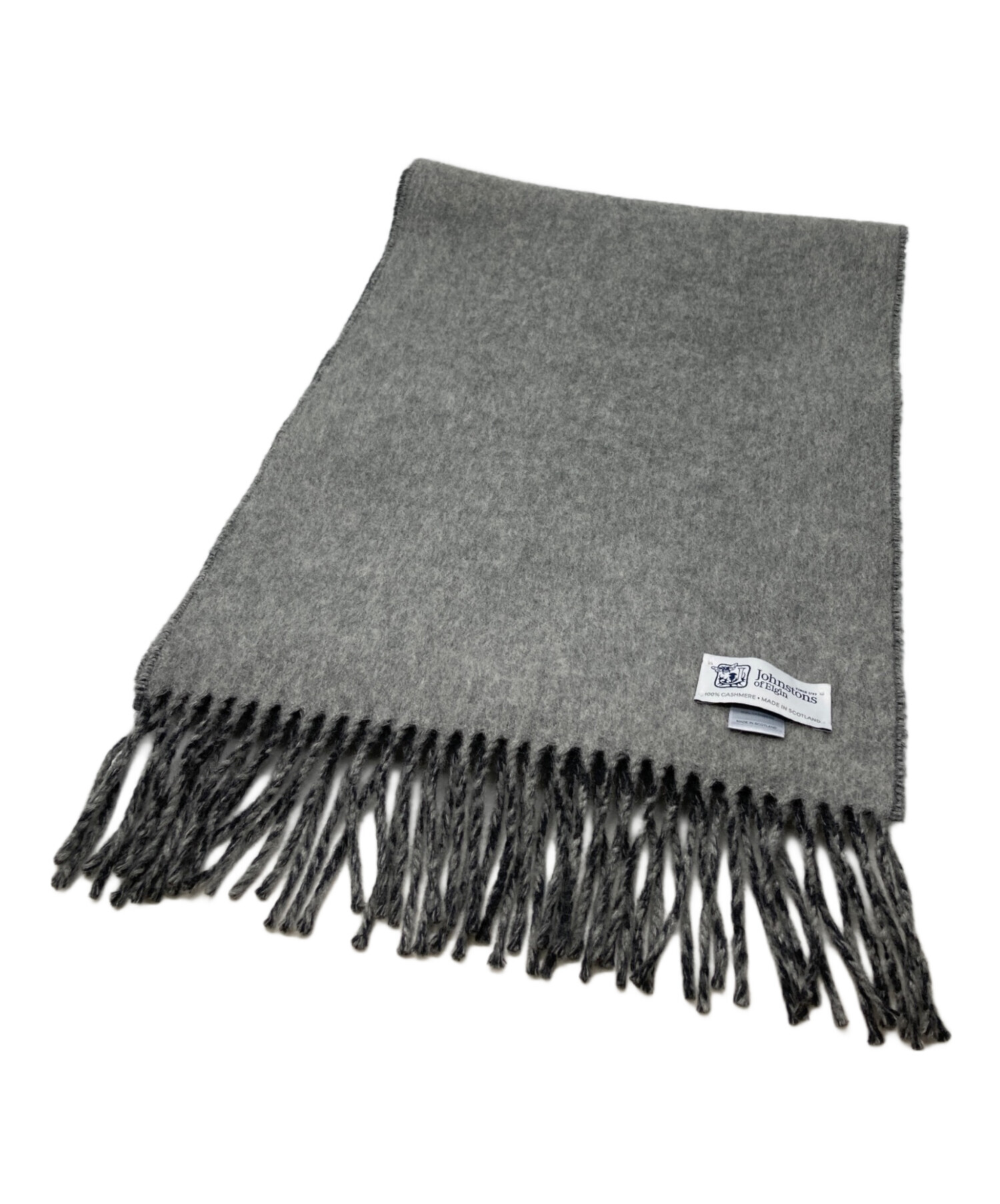 中古・古着通販】JOHNSTONS (ジョンストンズ) カシミヤマフラー グレー
