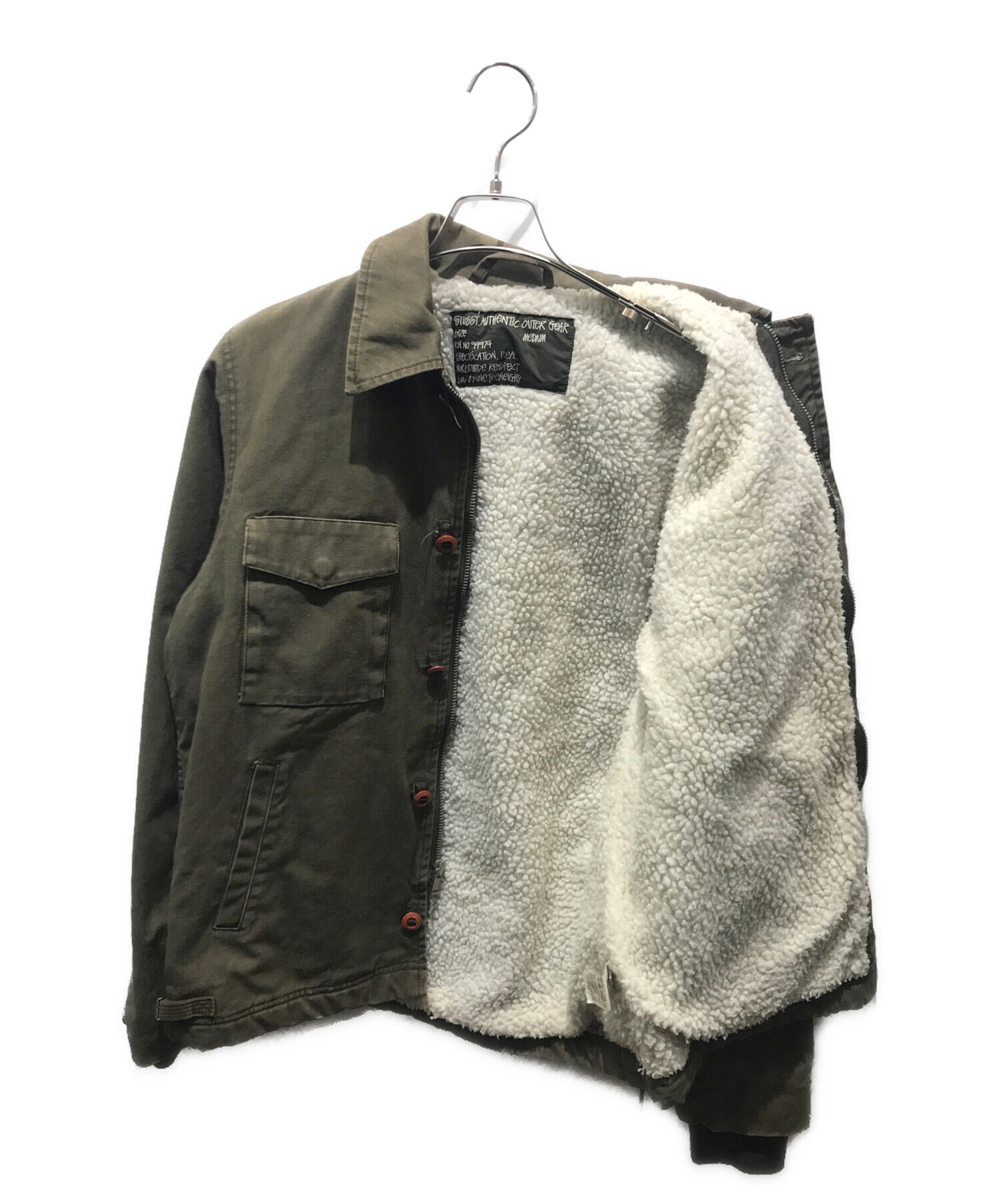 中古・古着通販】stussy (ステューシー) 裏ボアミリタリージャケット