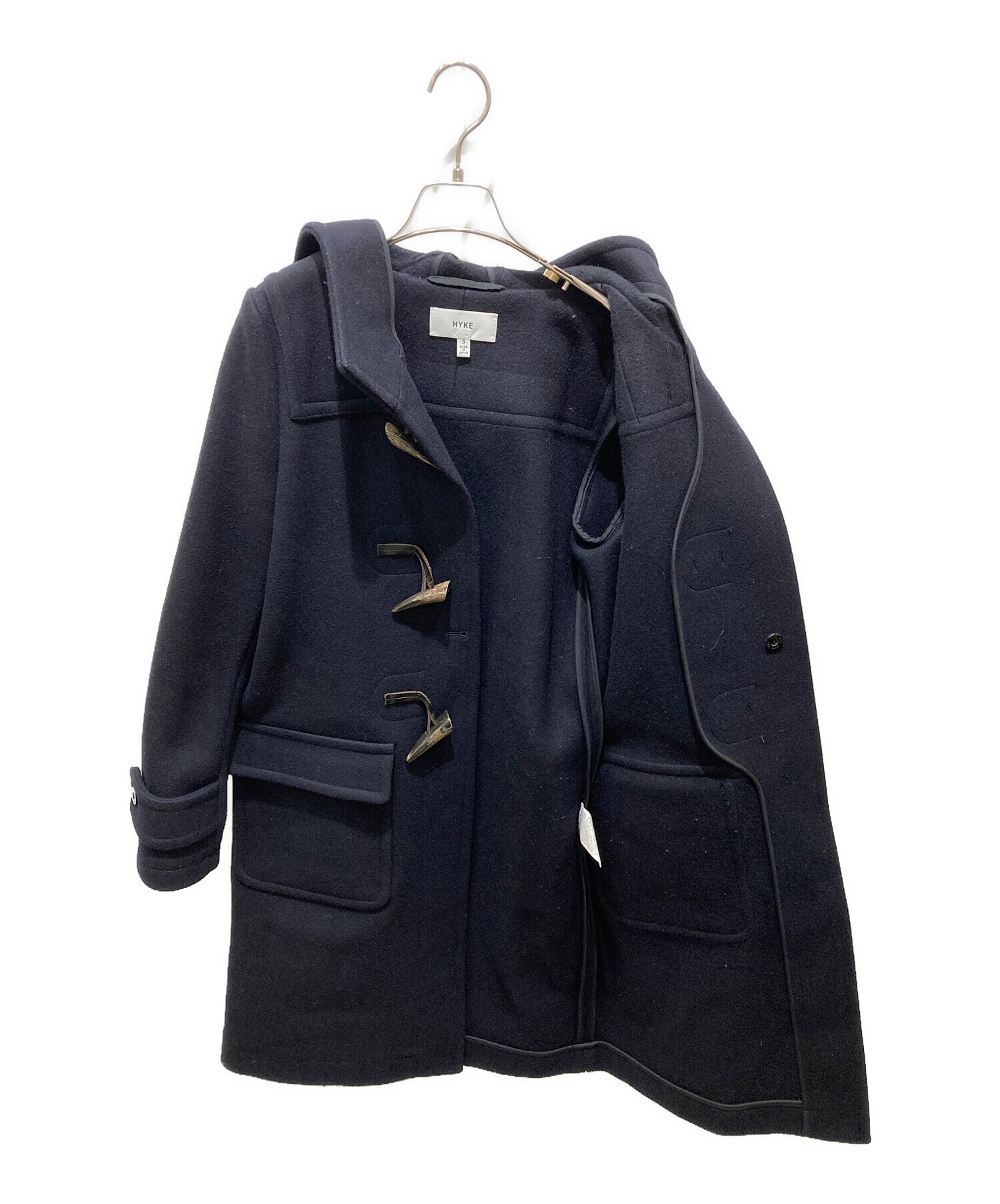 中古・古着通販】HYKE (ハイク) ダッフルコート ネイビー サイズ:3