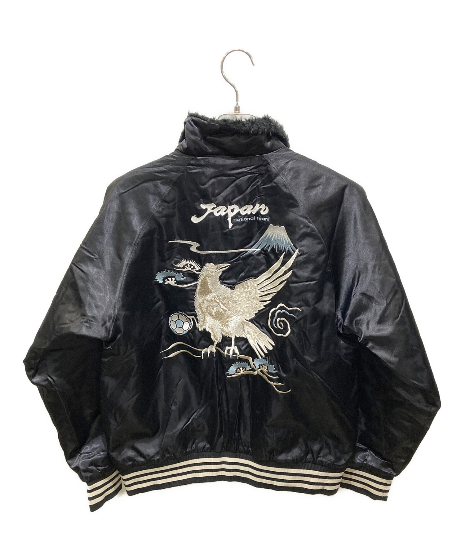 中古・古着通販】adidas (アディダス) 八咫烏刺繍 スカジャン ブラック