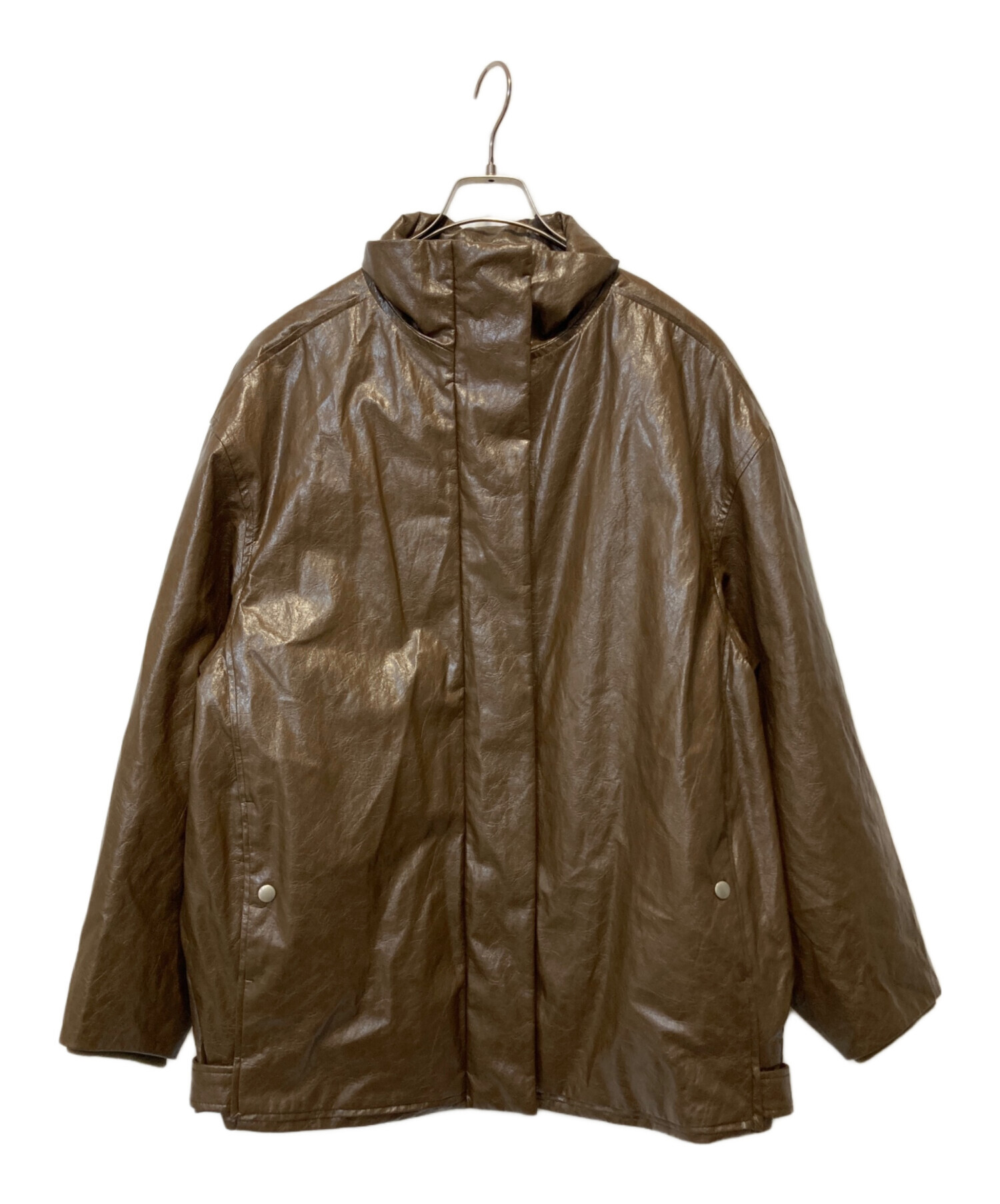 中古・古着通販】AMERI (アメリ) pasting like fake leather jacket