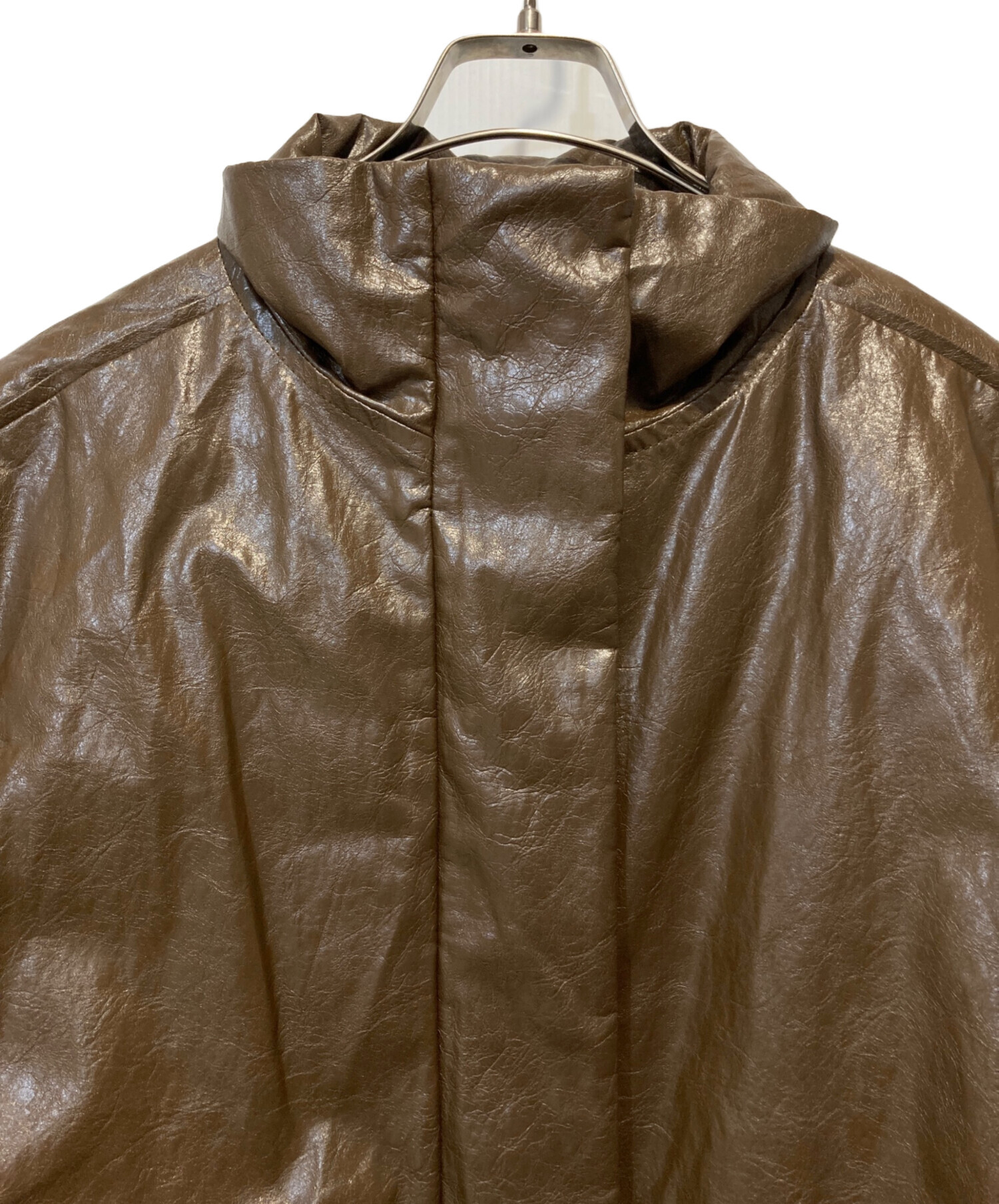 中古・古着通販】AMERI (アメリ) pasting like fake leather jacket