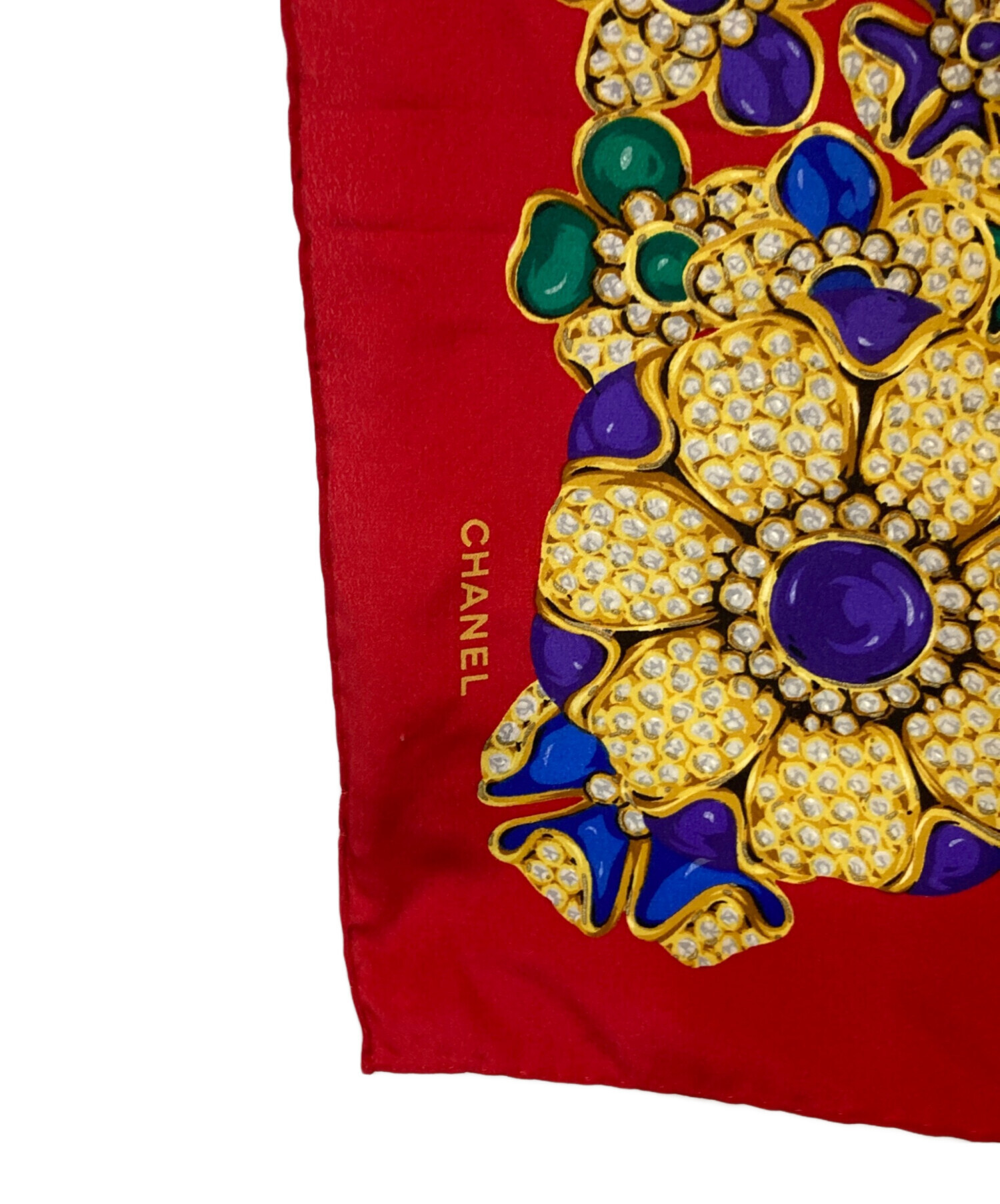 中古・古着通販】CHANEL (シャネル) シルクスカーフ レッド｜ブランド