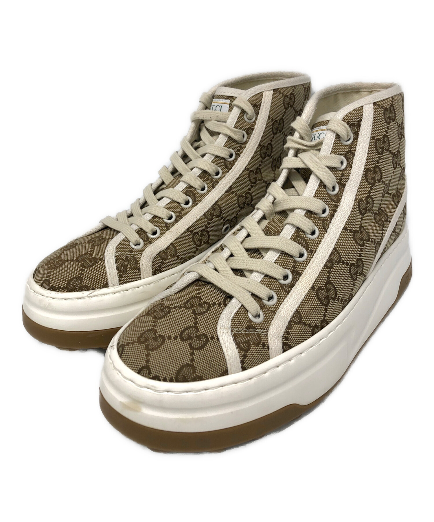 中古・古着通販】GUCCI (グッチ) GGキャンバスハイカットスニーカー