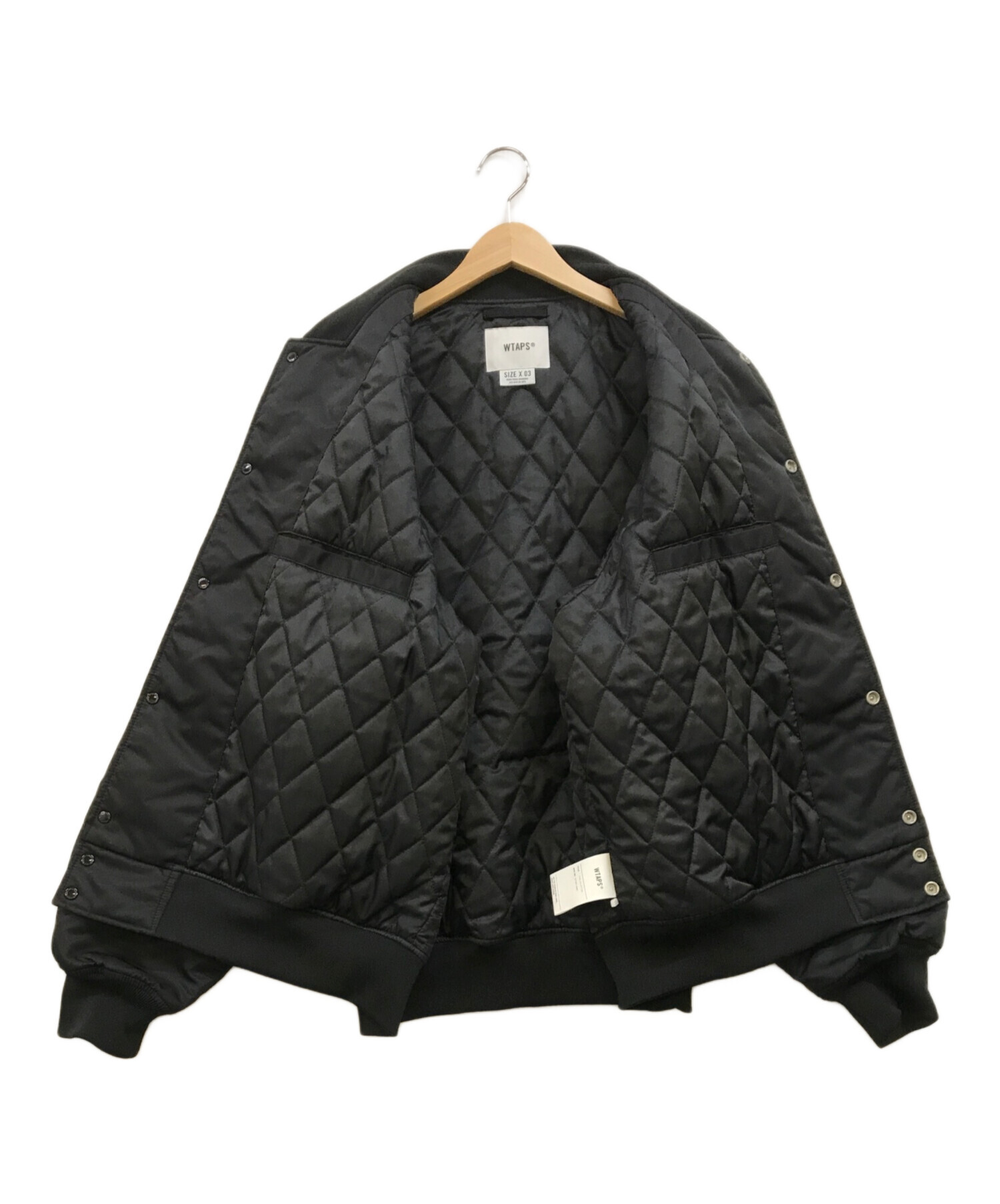 中古・古着通販】WTAPS (ダブルタップス) TEAM JACKET NYLON ブラック