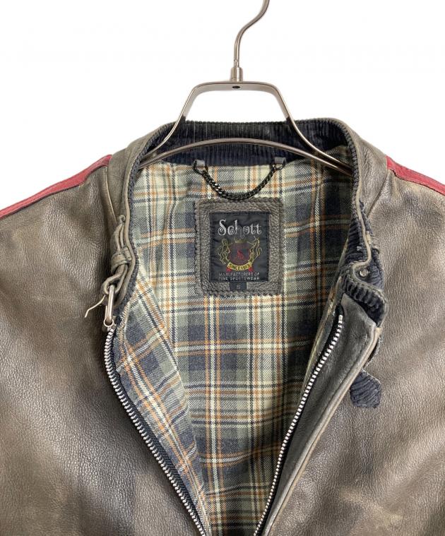 中古・古着通販】Schott (ショット) CLASSIC RACER JACKET USED加工