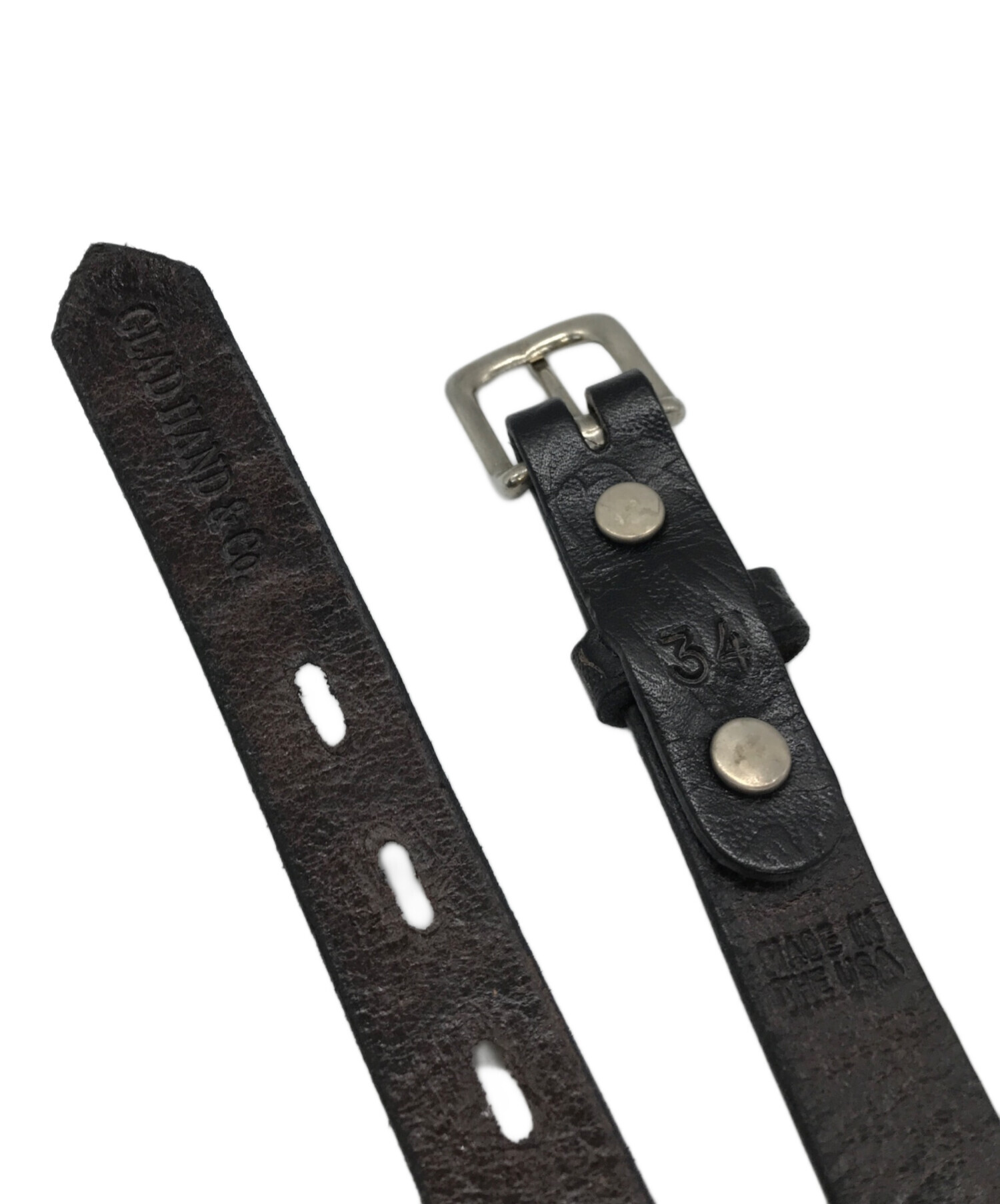 中古・古着通販】GLAD HAND (グラッドハンド) ナローベルト ブラウン