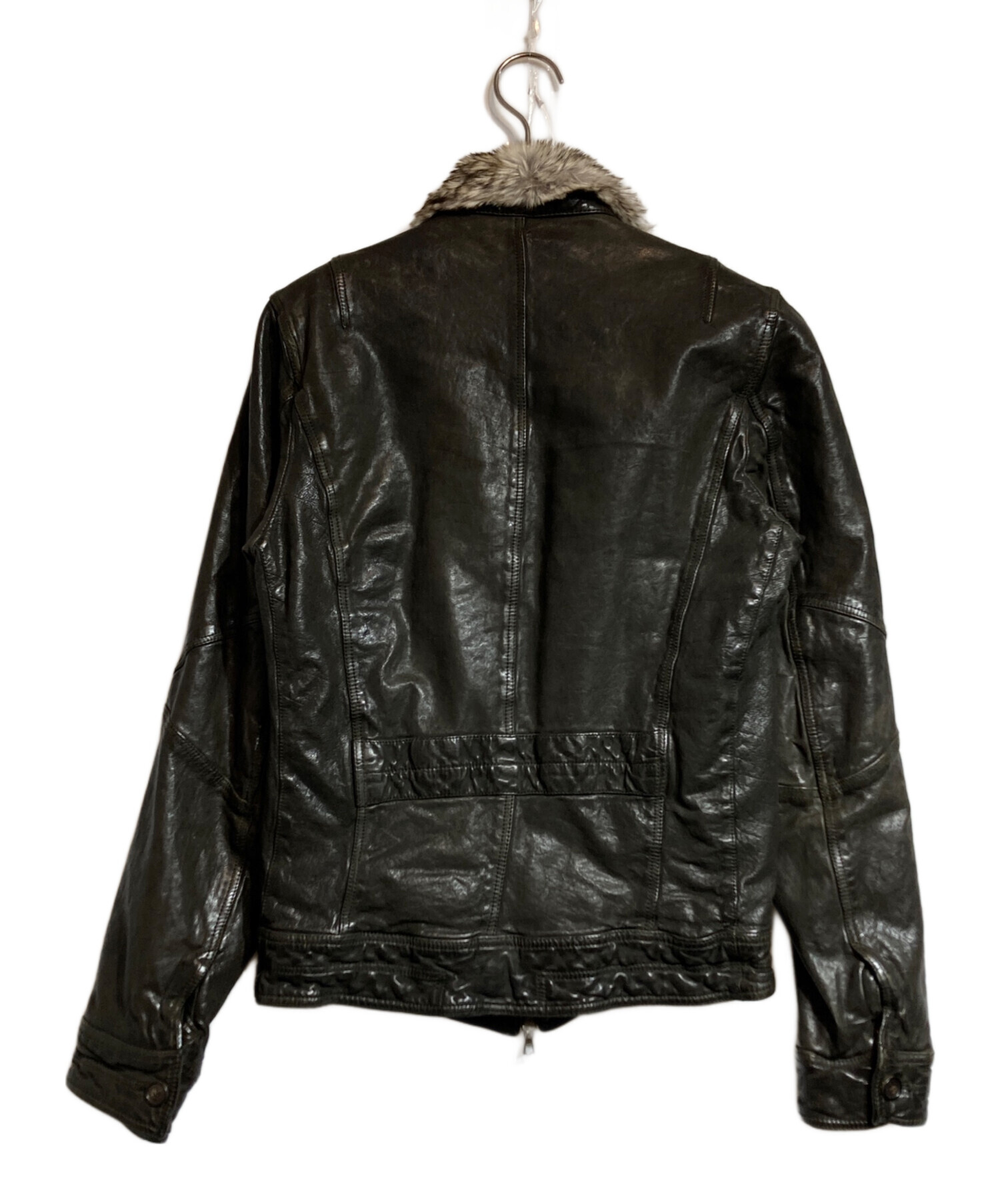 中古・古着通販】NEIL BARRETT (ニールバレット) 襟ファーレザー