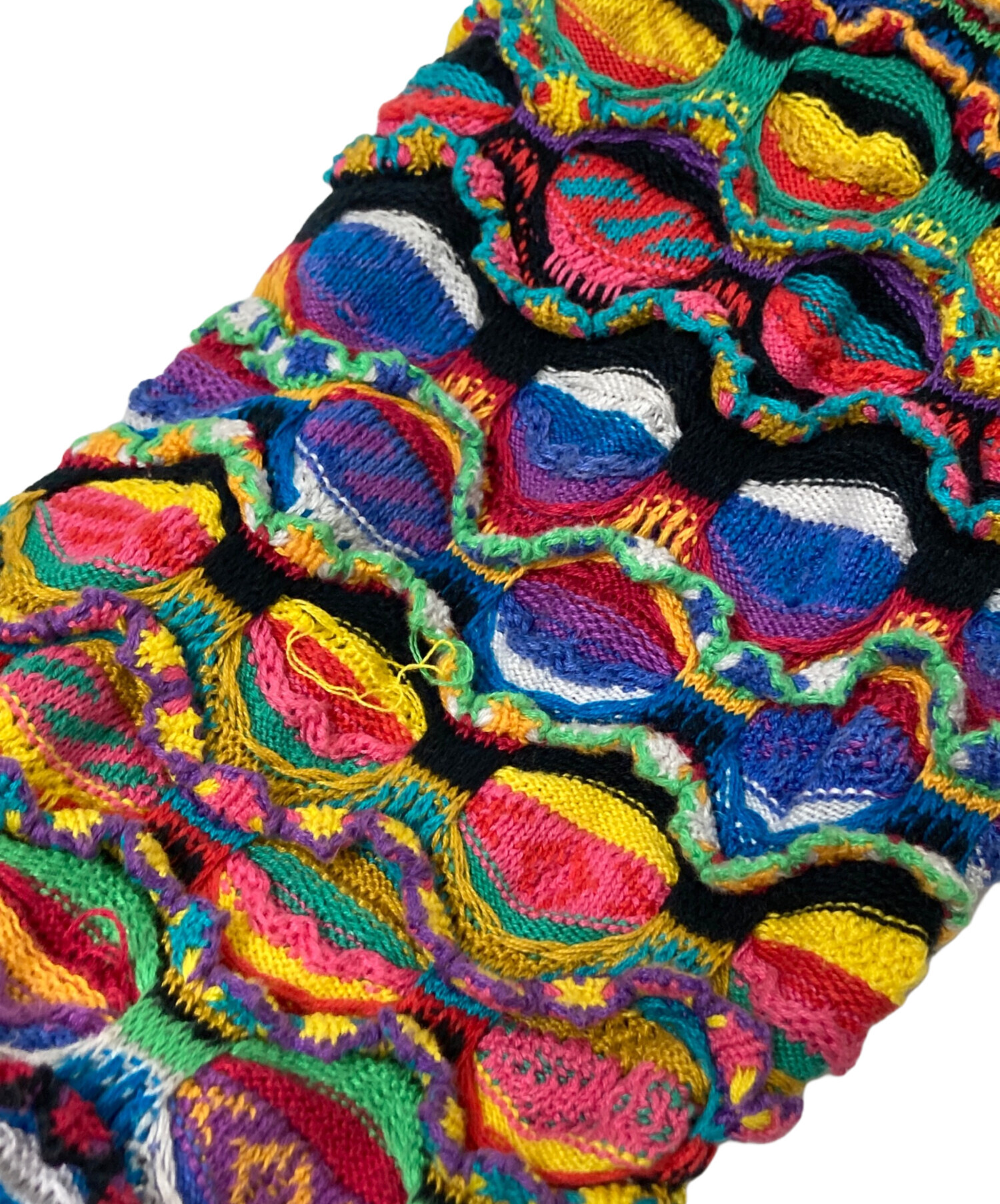 中古・古着通販】Coogi (クージー) 90s 3Dニットカーディガン マルチ