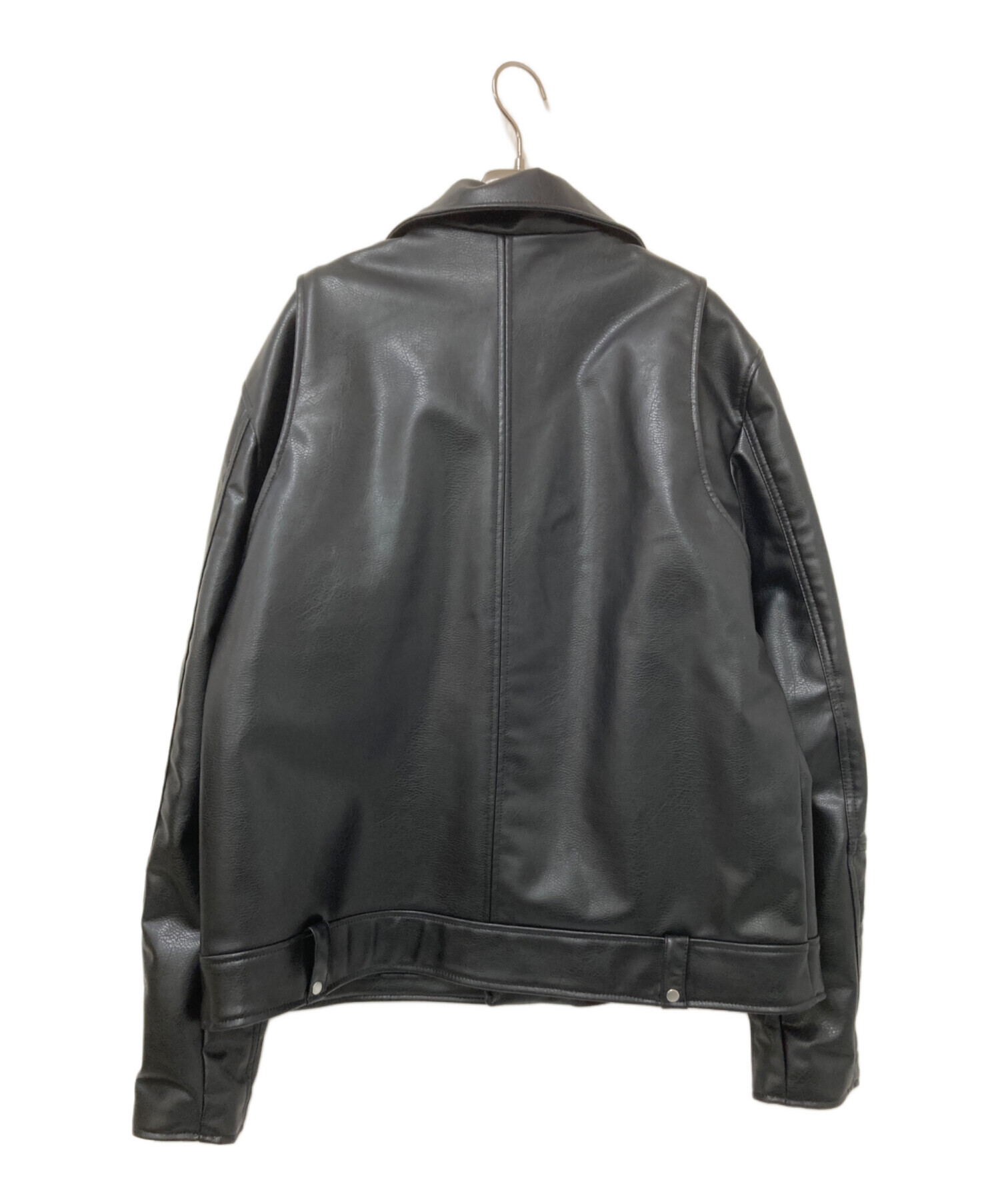 中古・古着通販】ZARA (ザラ) フェイクレザーダブルライダース