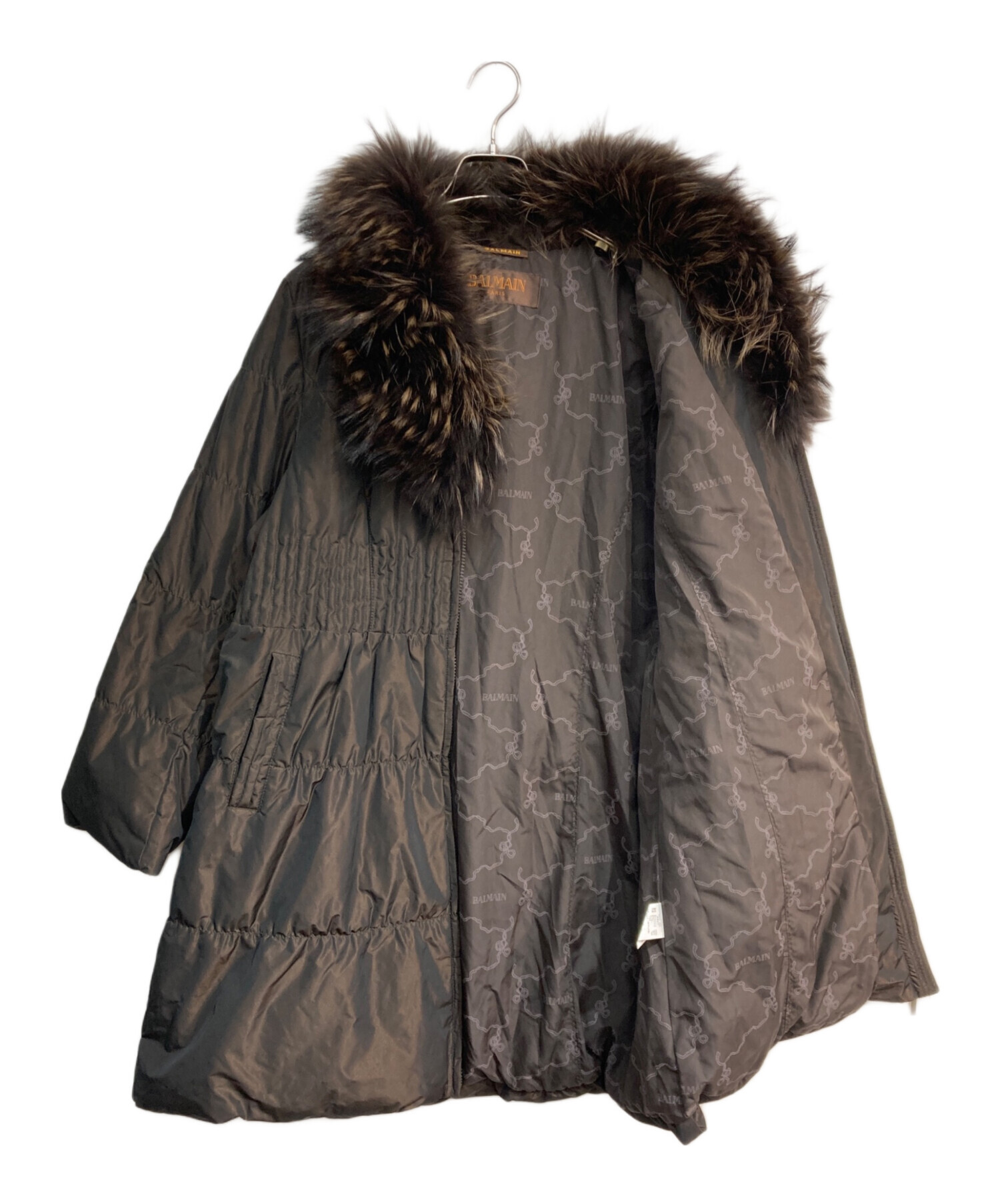中古・古着通販】BALMAIN (バルマン) ダウンコート ブラウン サイズ:L