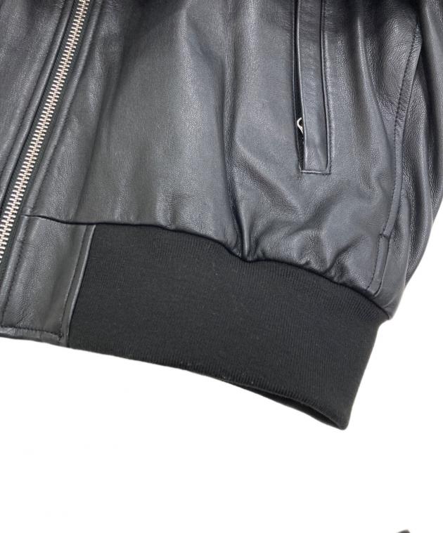 中古・古着通販】BEAMS (ビームス) レザーボマージャケット ブラック