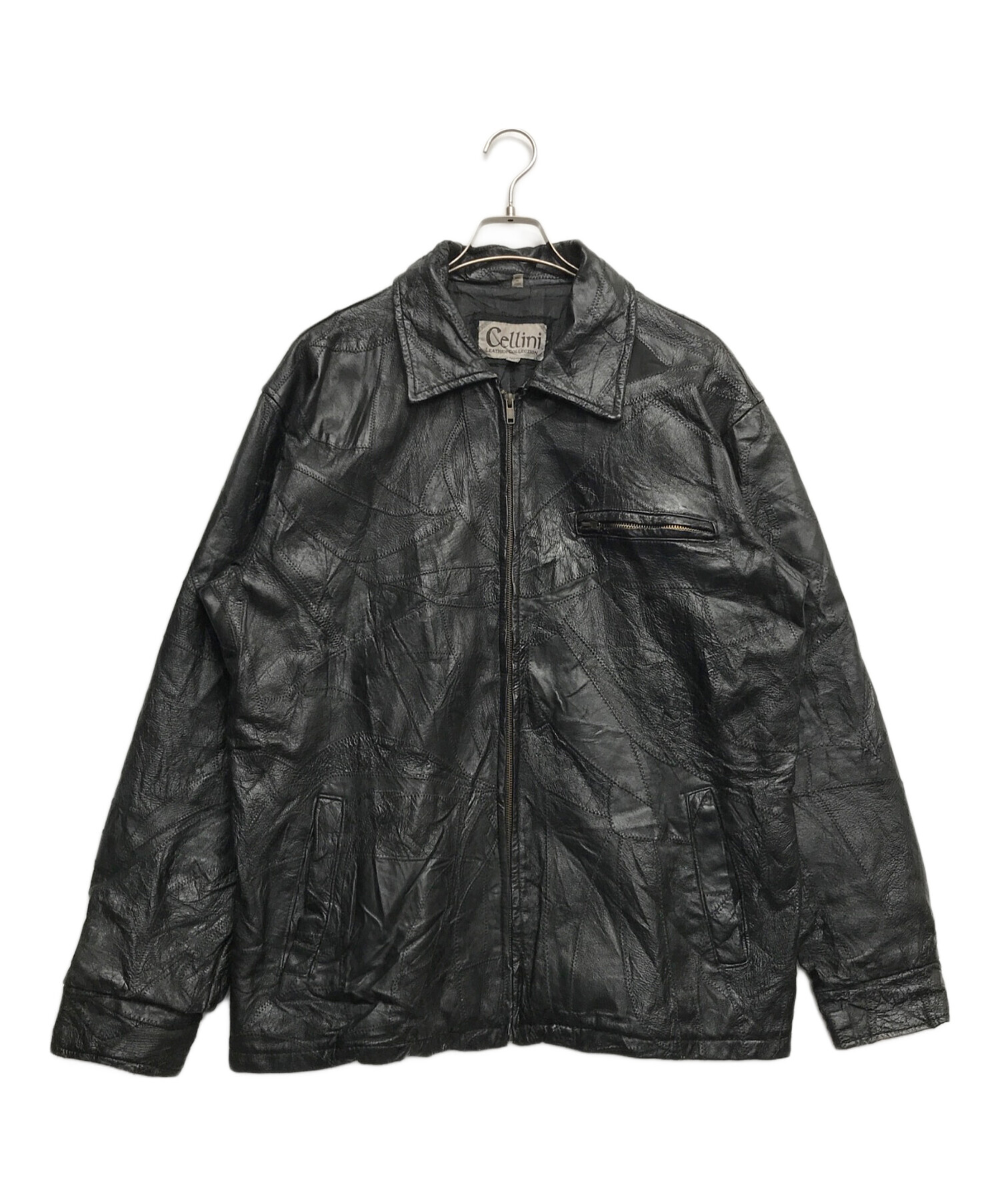 中古・古着通販】cellini (チェリーニ) パッチワークレザージャケット