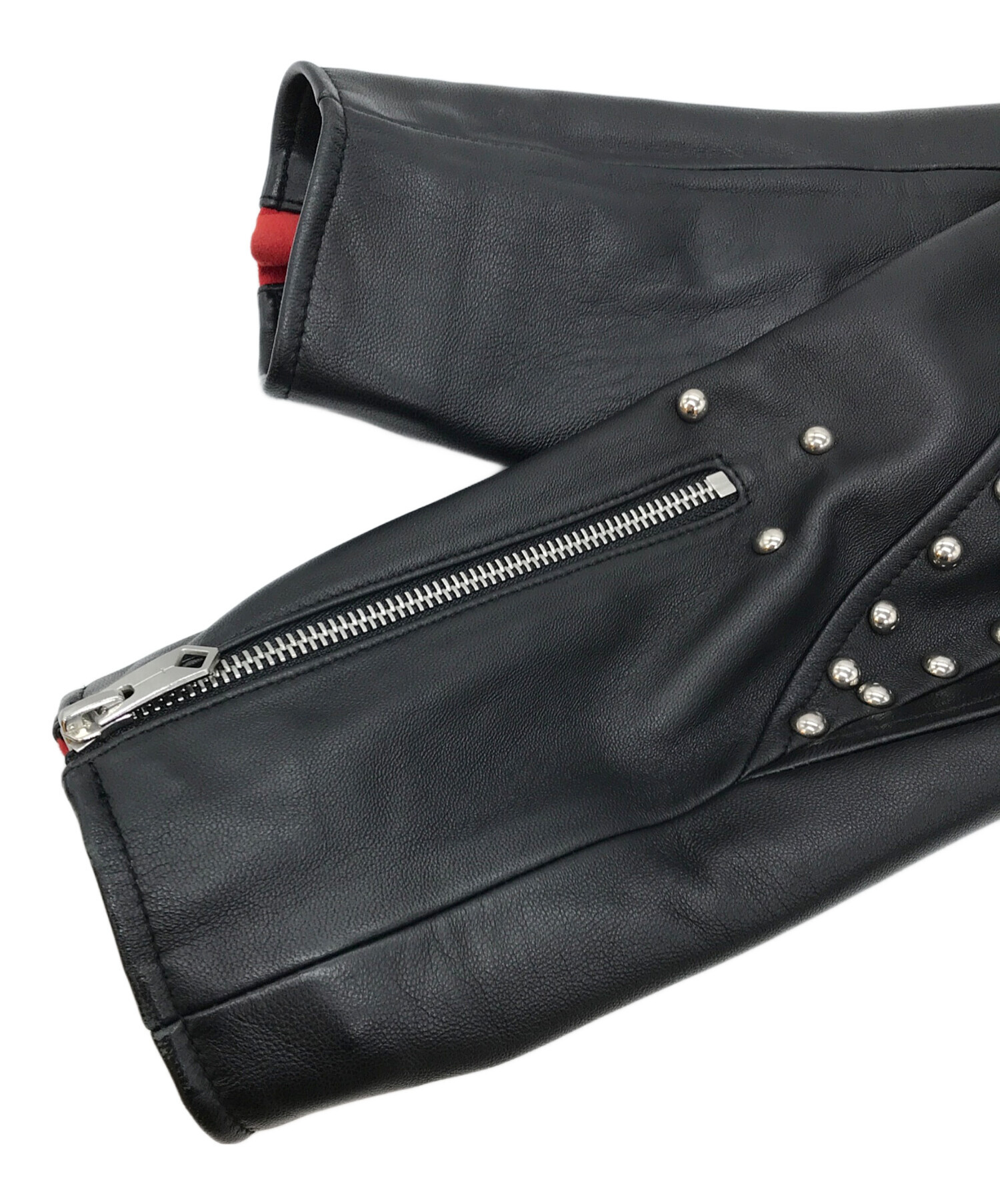 中古・古着通販】PAUL SMITH (ポールスミス) ラムレザースタッズダブル