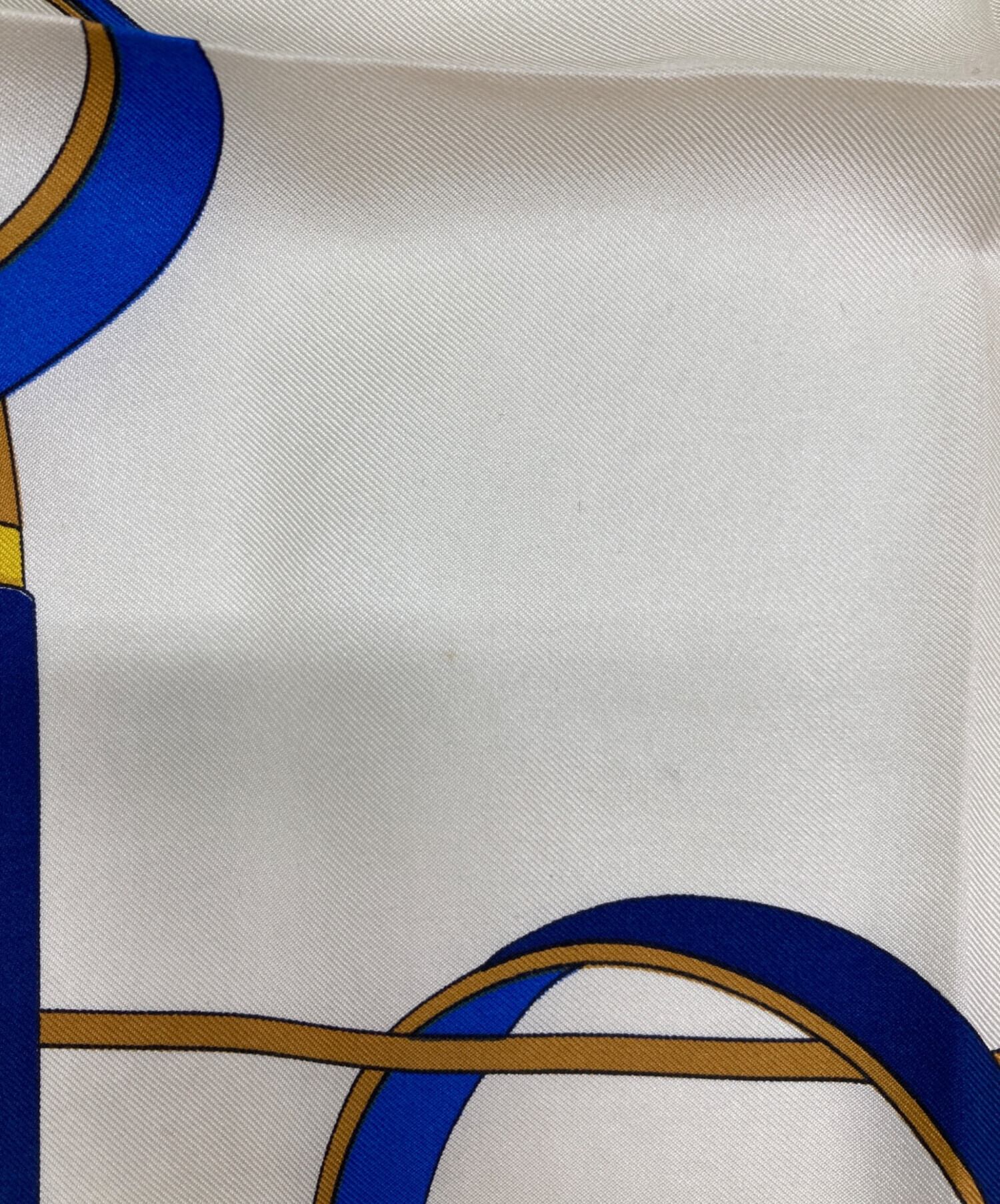 中古・古着通販】CELINE (セリーヌ) シルクスカーフ ベージュ×ネイビー