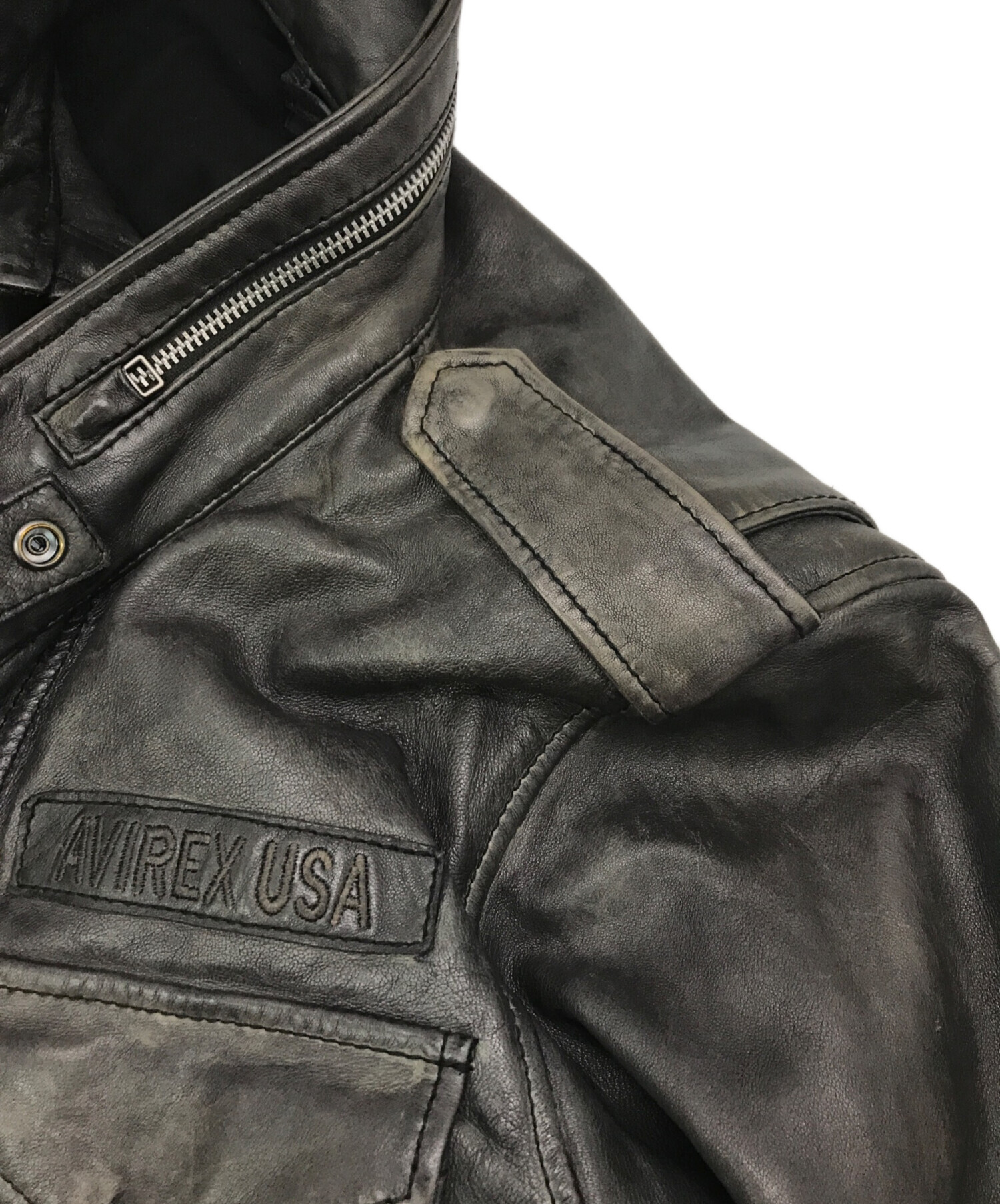 中古・古着通販】AVIREX (アヴィレックス) M-65タイプ レザー