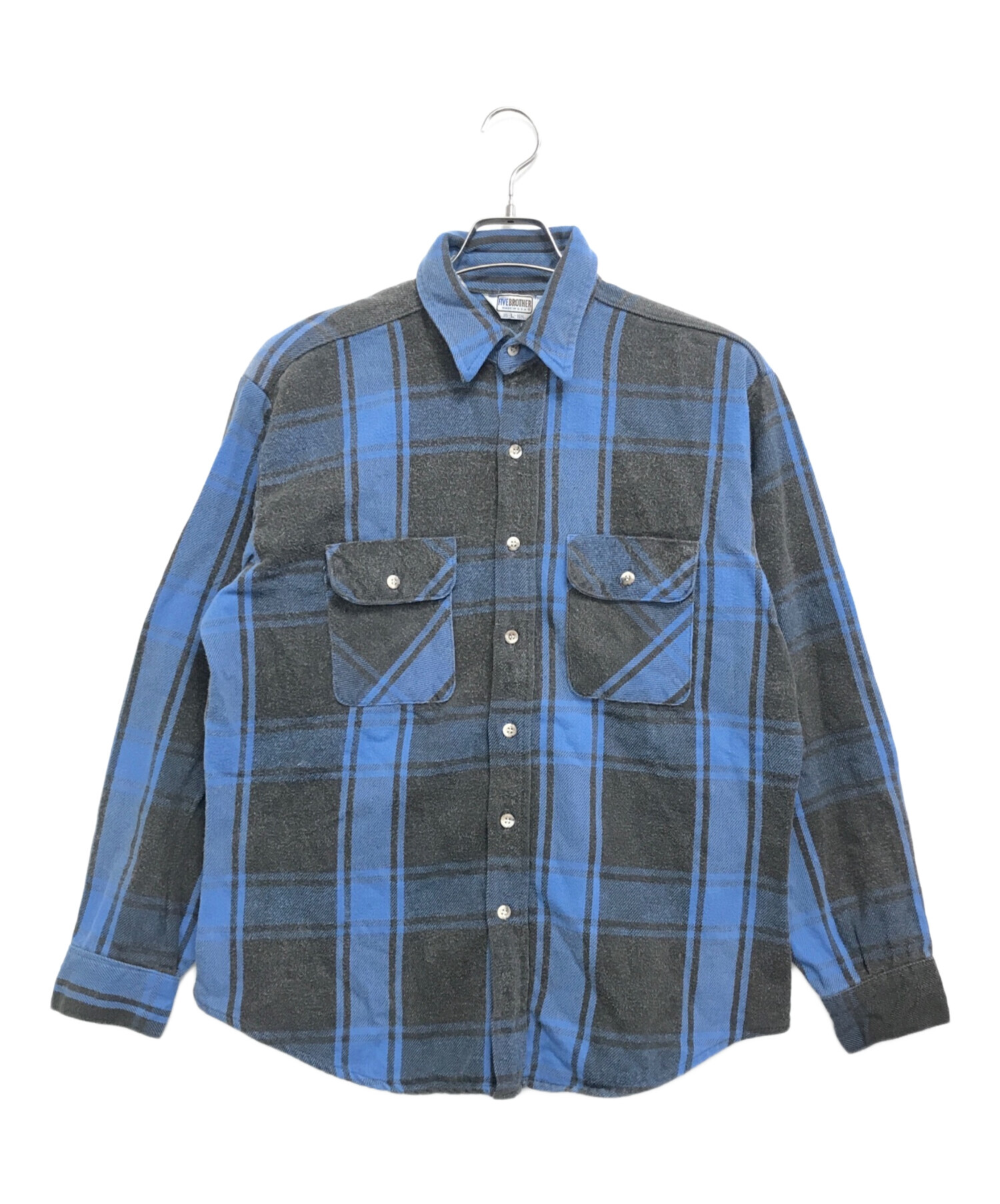中古・古着通販】FIVE BROTHER (ファイブブラザー) ネルシャツ ブルー