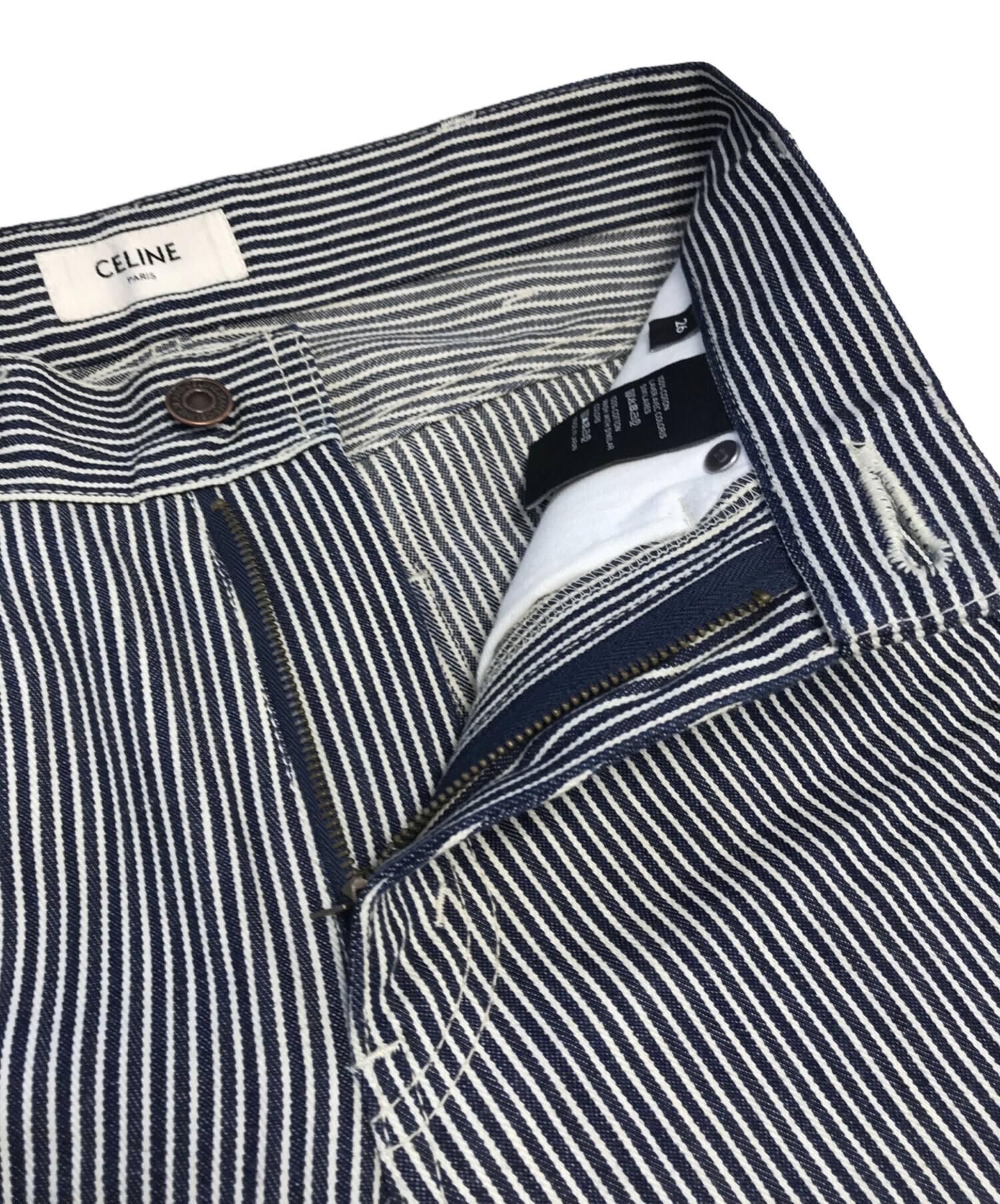 中古・古着通販】CELINE (セリーヌ) ヒッコリーストライプパンツ