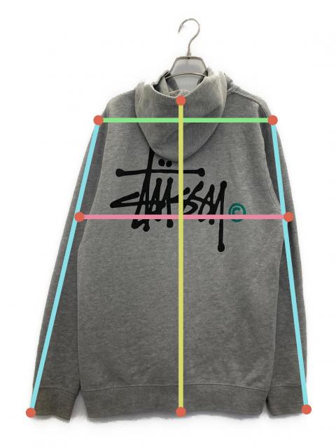 中古・古着通販】stussy (ステューシー) ジップパーカー グレー サイズ