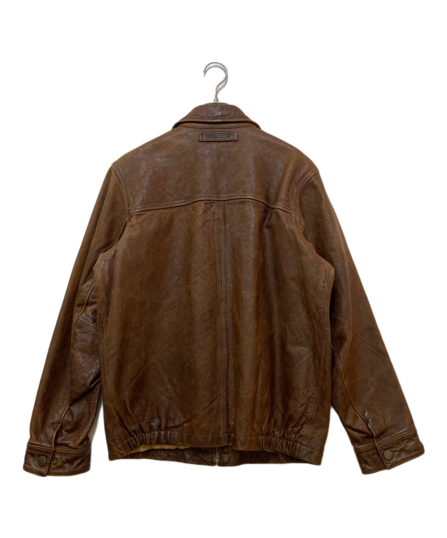 中古・古着通販】NAUTICA (ノーティカ) レザージャケット ブラウン