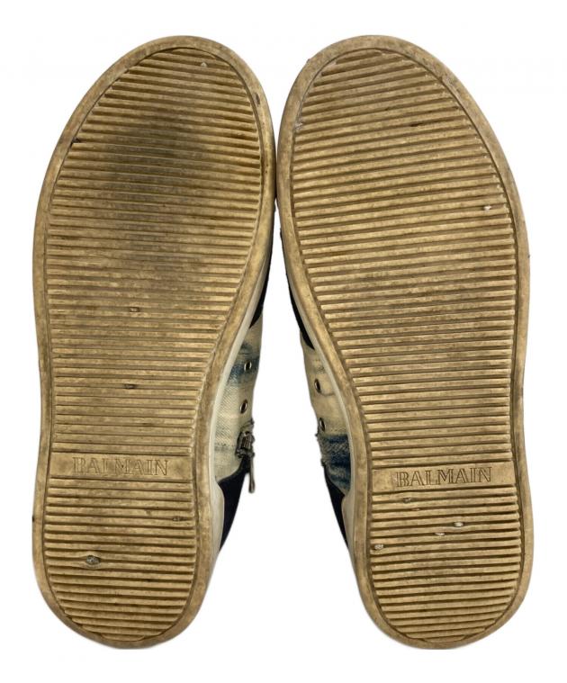 中古・古着通販】BALMAIN (バルマン) デニムハイカットスニーカー