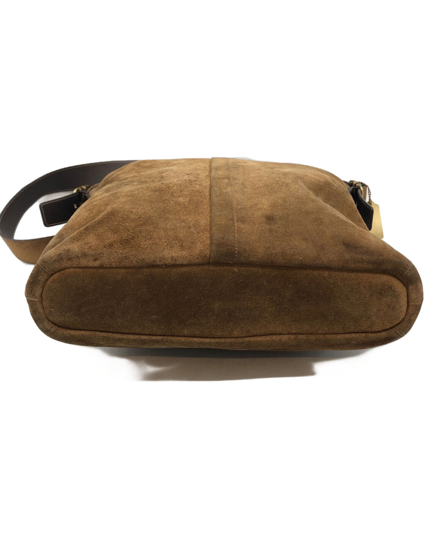 中古・古着通販】COACH (コーチ) スウェードショルダーバッグ ブラウン