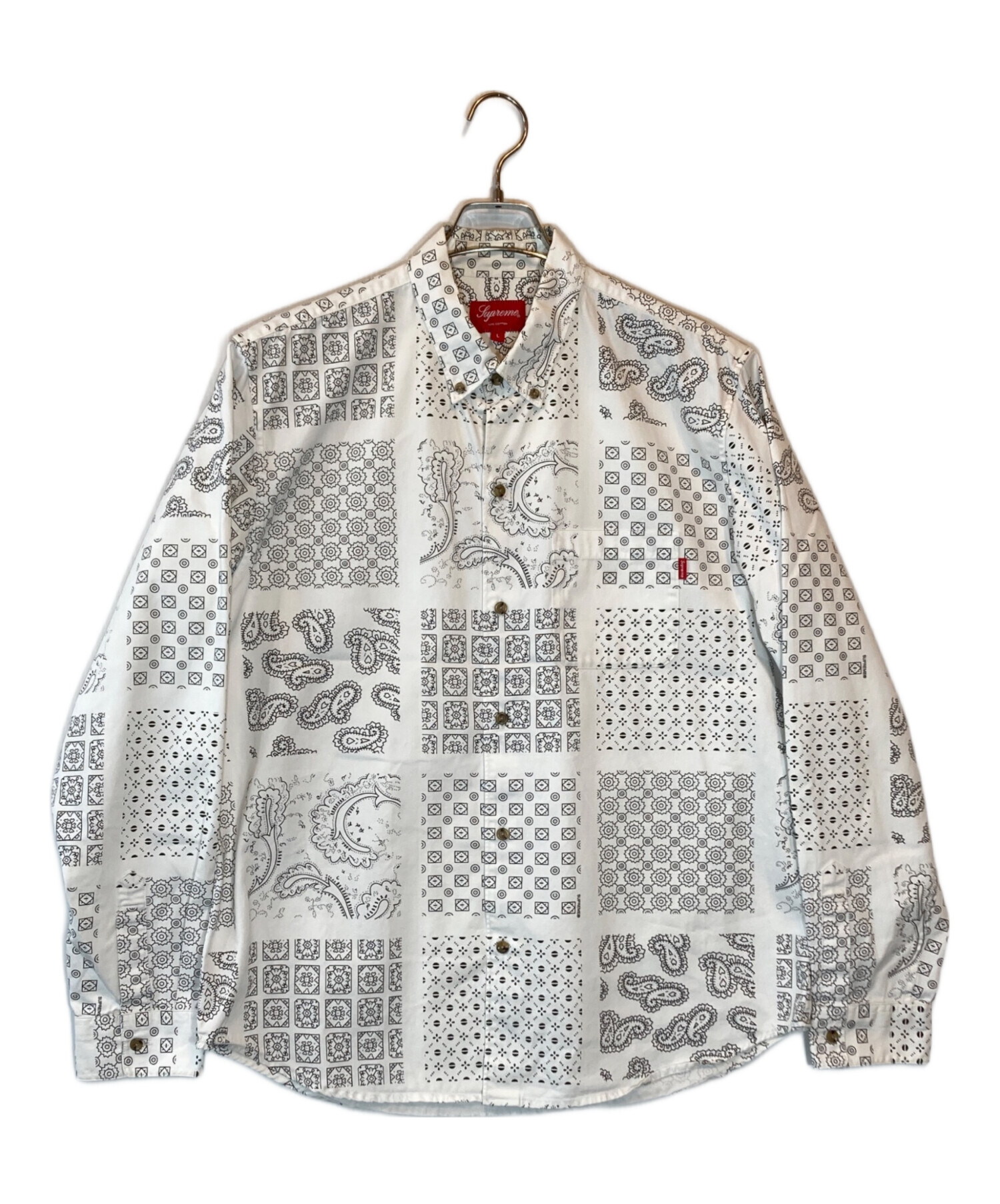 中古・古着通販】Supreme (シュプリーム) Paisley Grid Shirt ホワイト