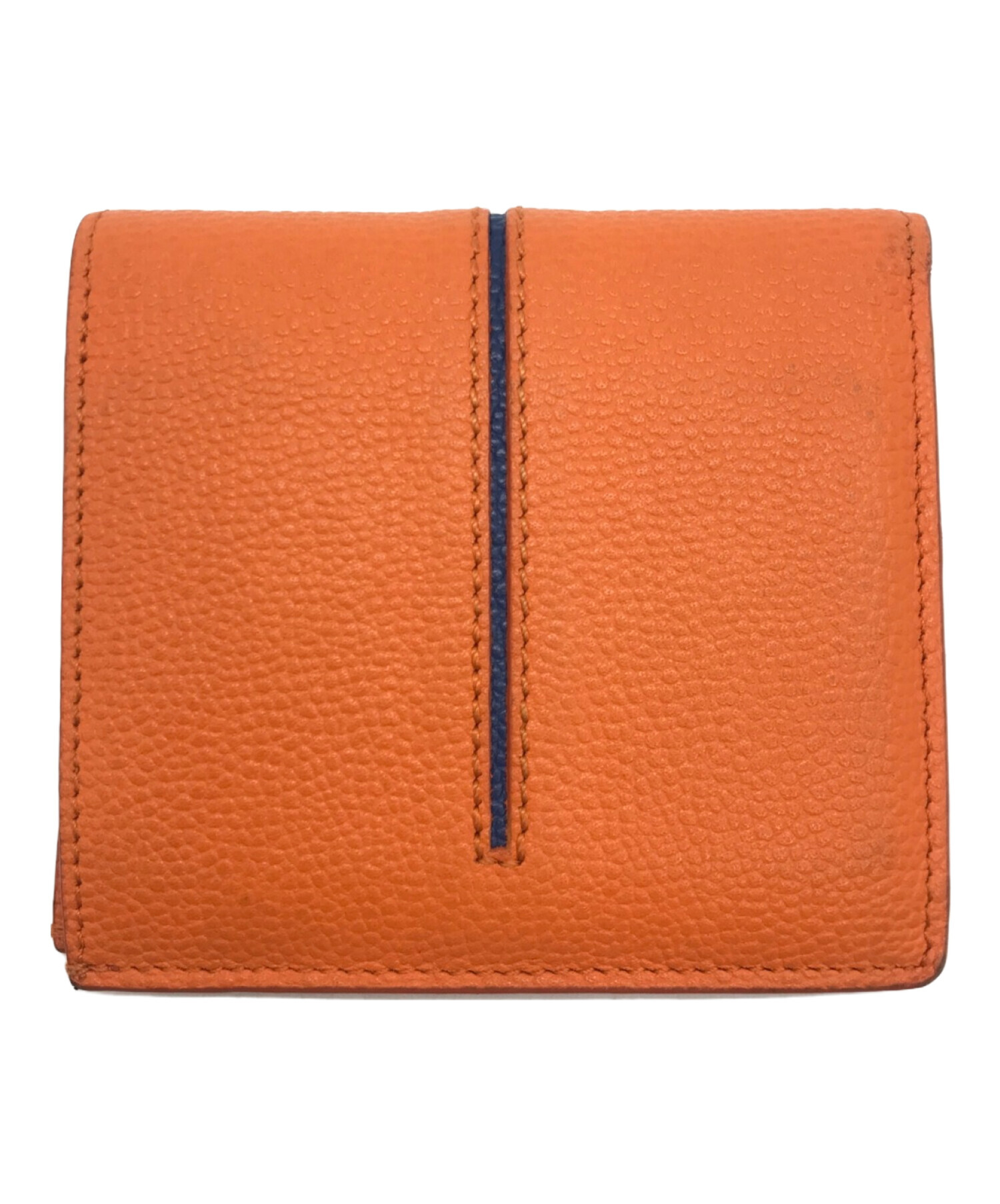 中古・古着通販】TOD'S (トッズ) レザー2つ折り財布 オレンジ サイズ