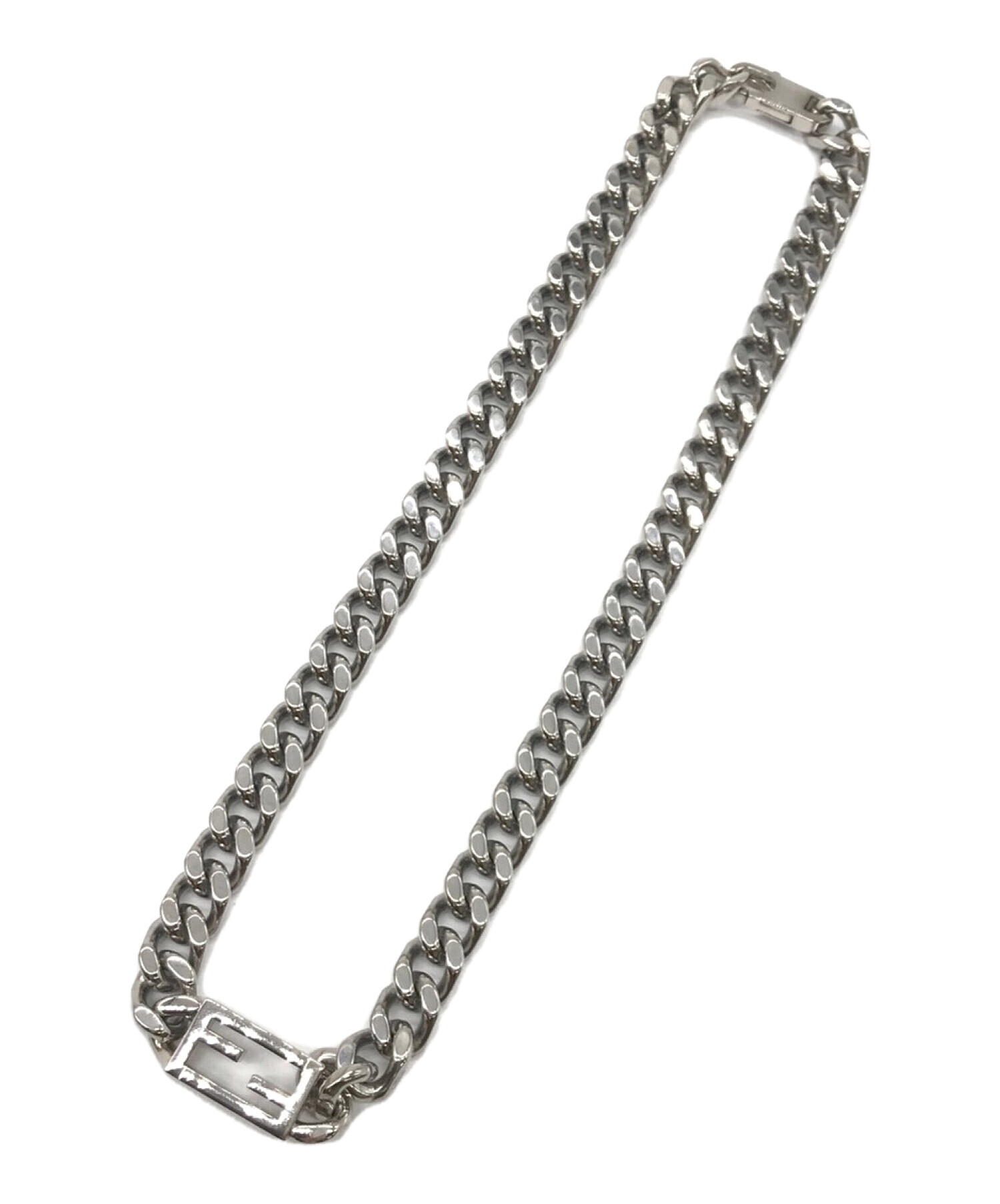 中古・古着通販】FENDI (フェンディ) バゲットネックレス シルバー