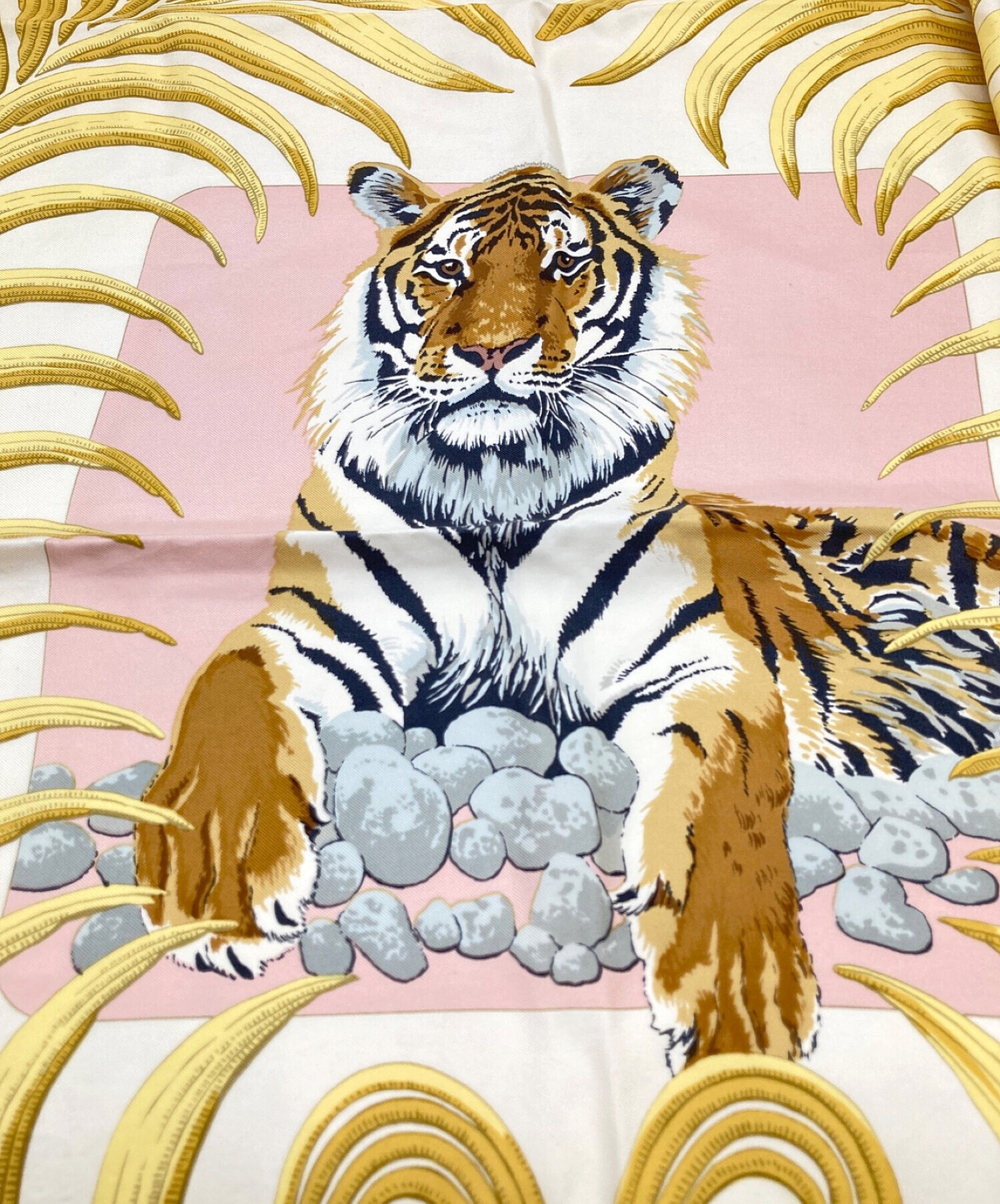 中古・古着通販】HERMES (エルメス) シルクスカーフ ピンク｜ブランド