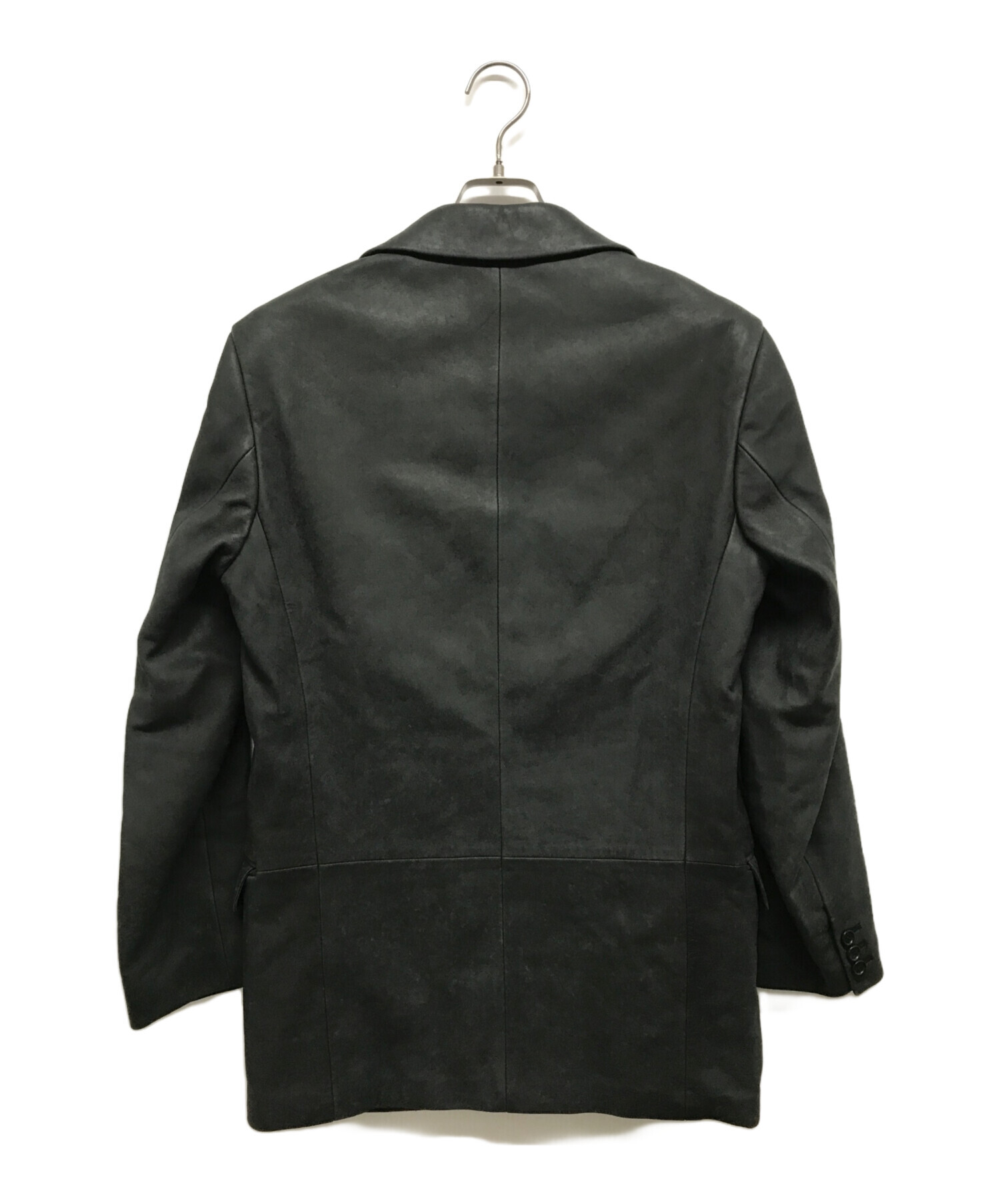 中古・古着通販】RUFFO (ルッフォ) レザージャケット ブラック サイズ