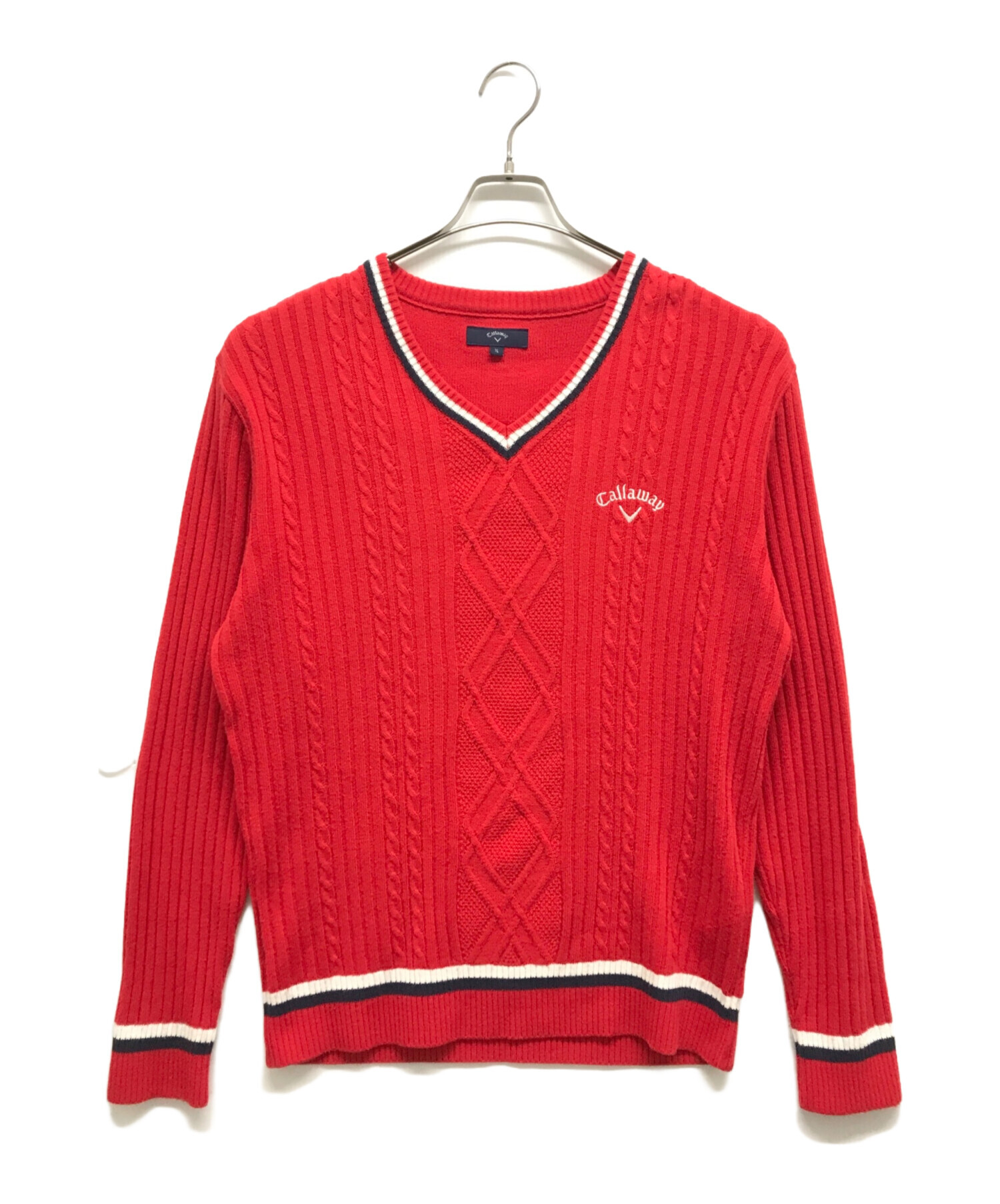 中古・古着通販】Callaway (キャロウェイ) ニット レッド サイズ:3L