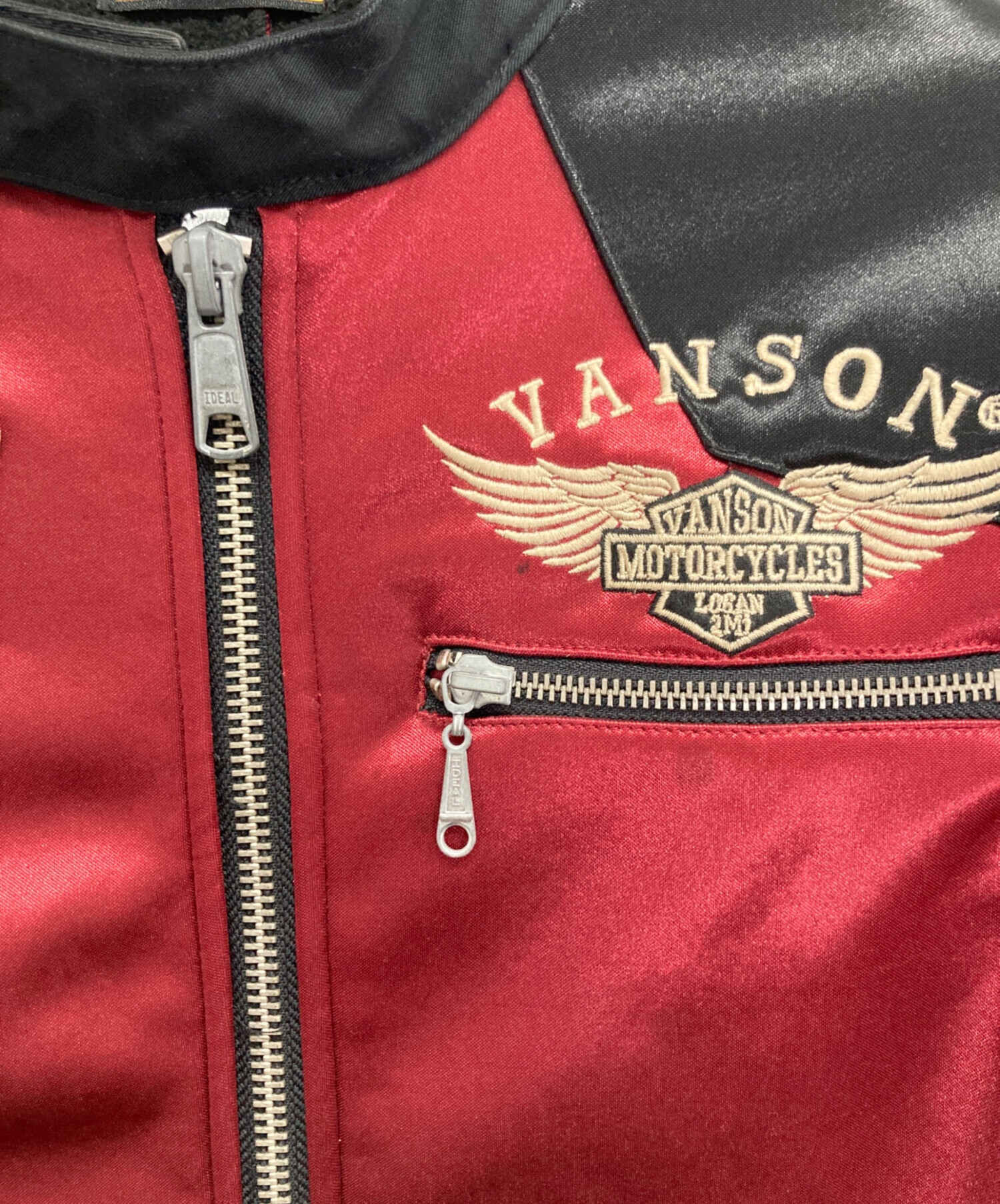 中古・古着通販】VANSON (バンソン) ライダースジャケット レッド